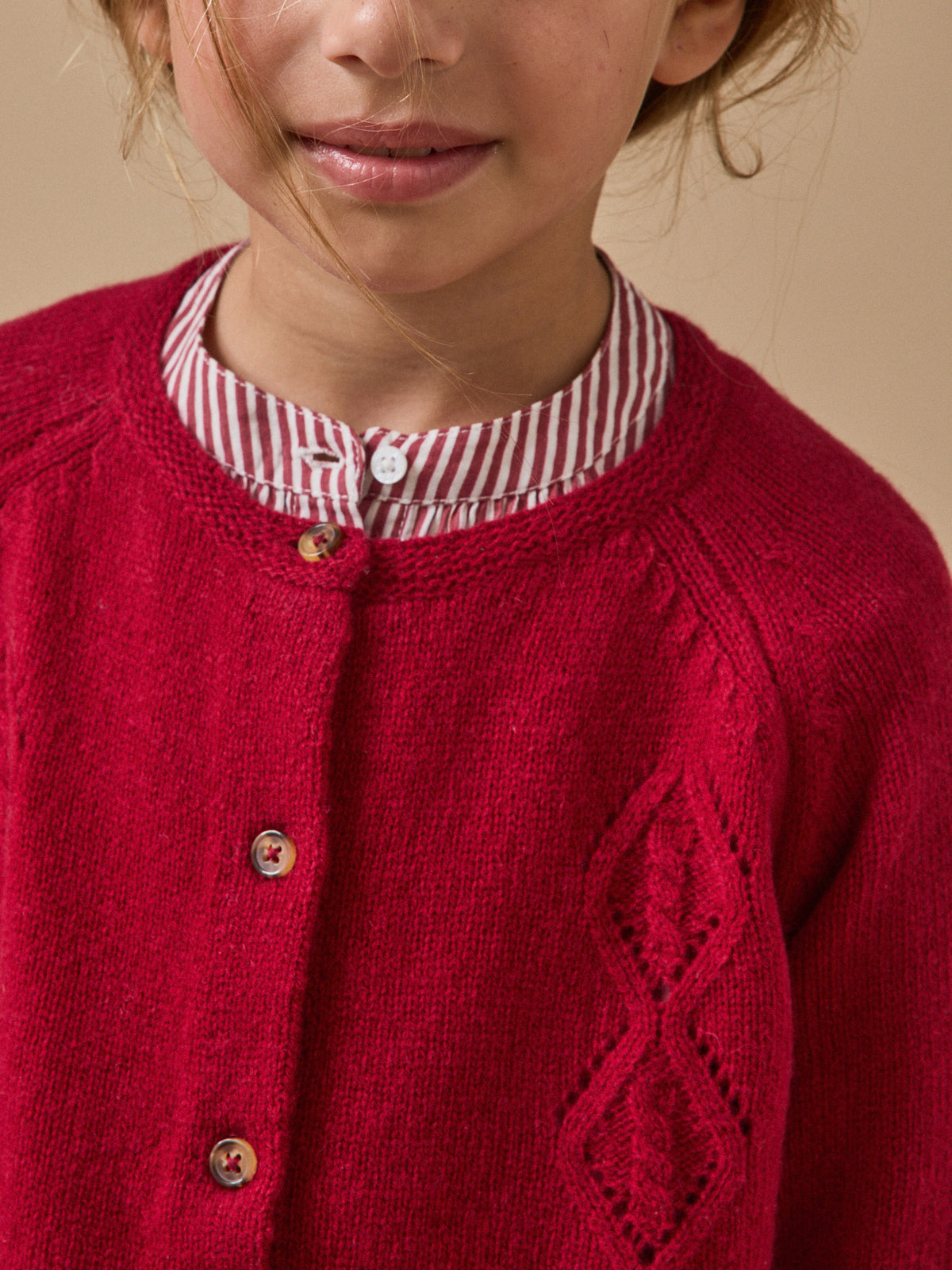 Cardigan Fille en laine mérinos
