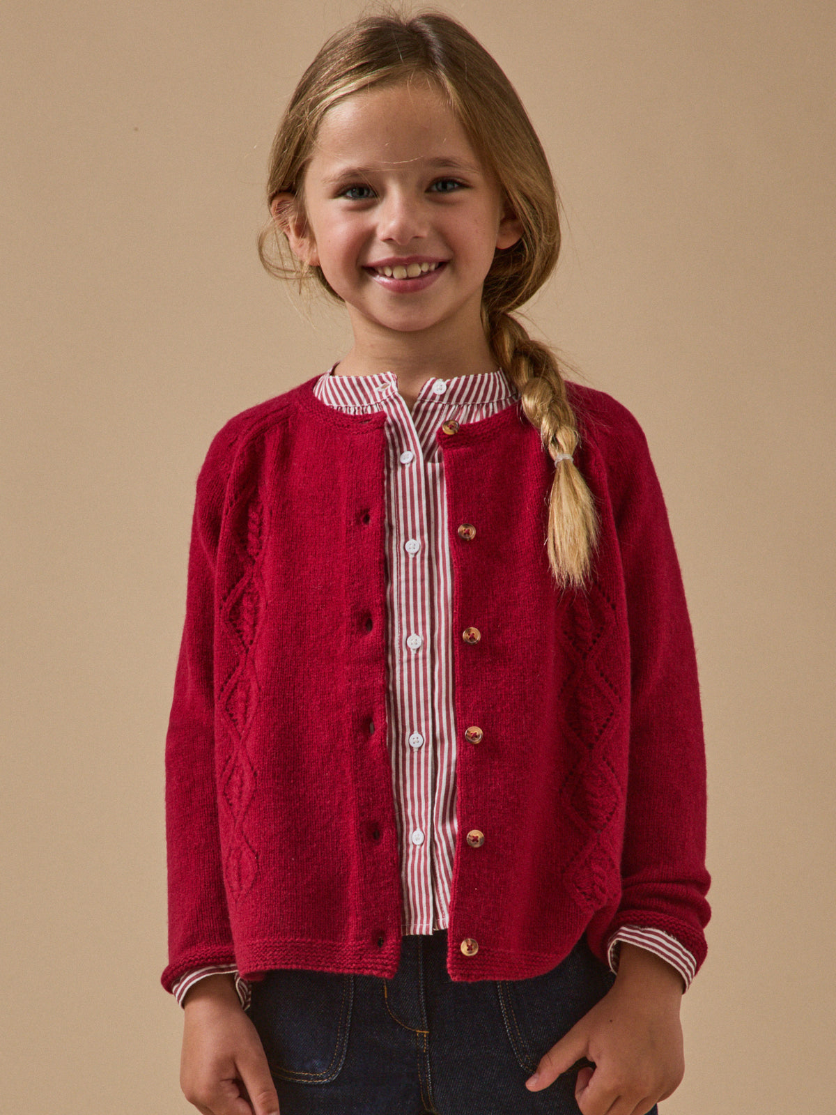 Cardigan Fille en laine mérinos