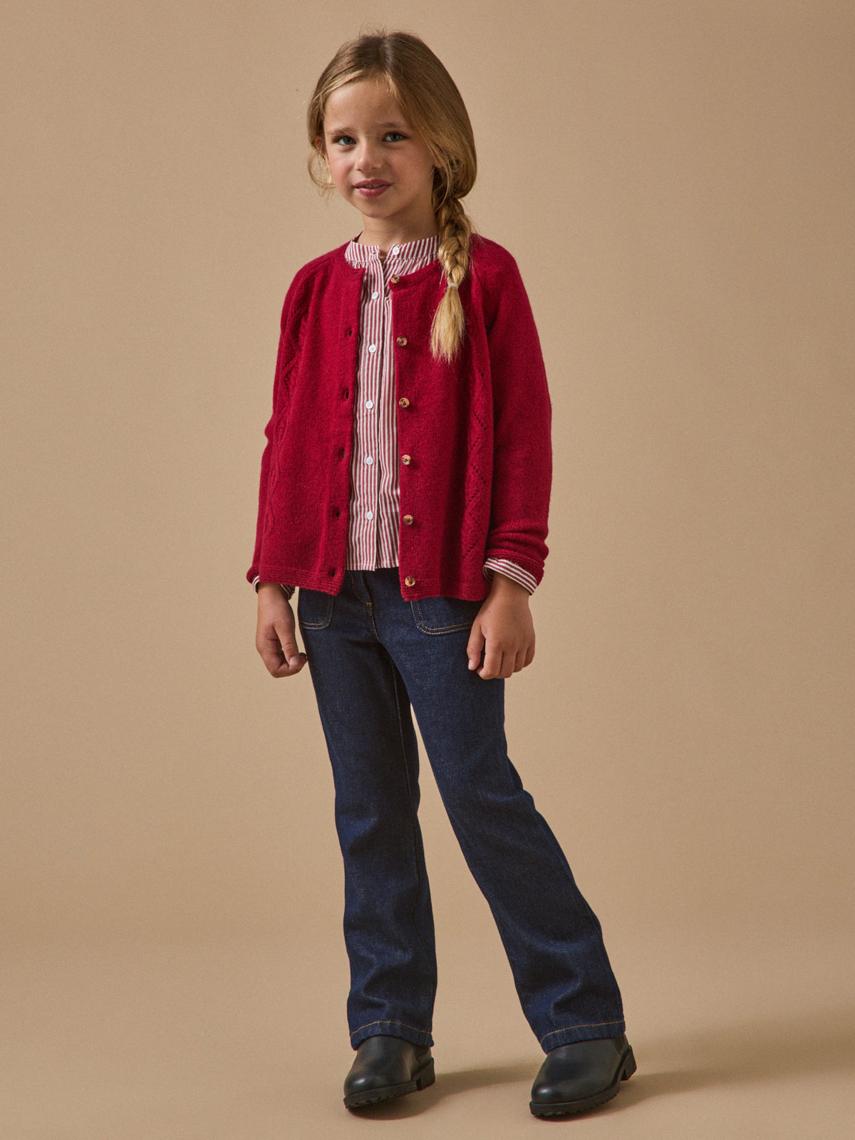 Cardigan Fille en laine mérinos