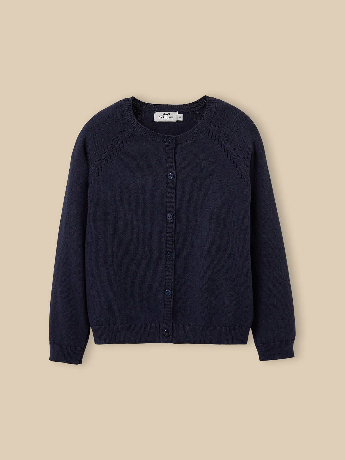 Girl's cotton and wool cardigan