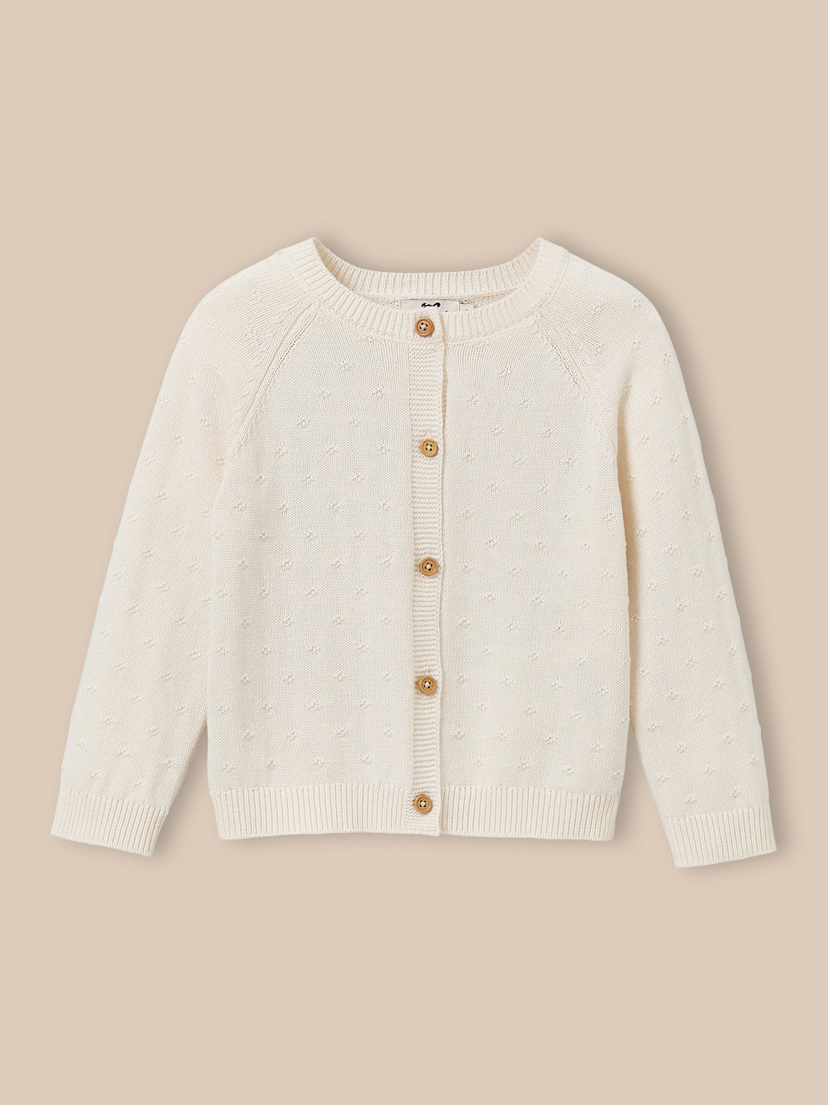 Girl's patterned knit cardigan