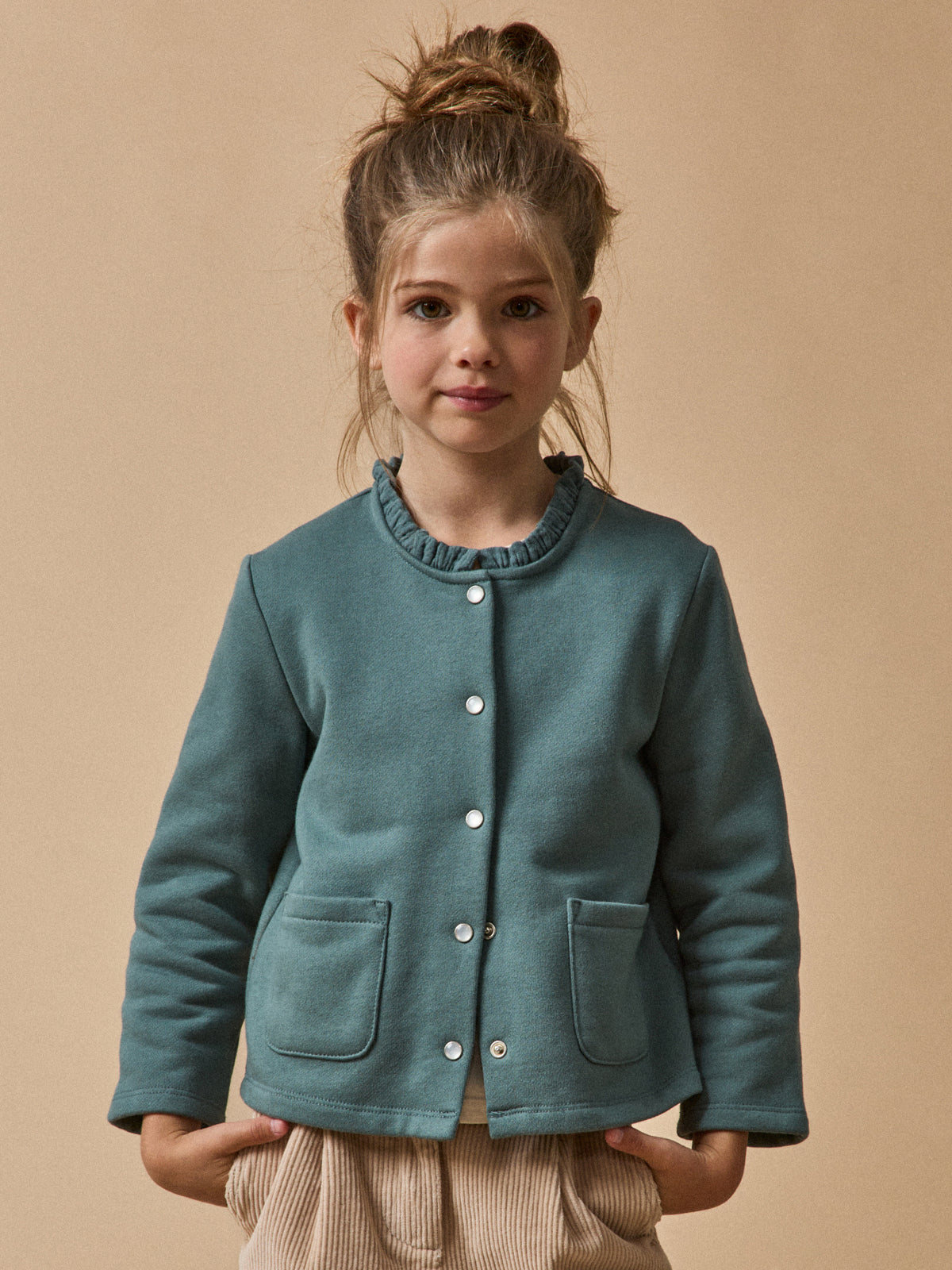 Gilet Fille en molleton - Coton biologique