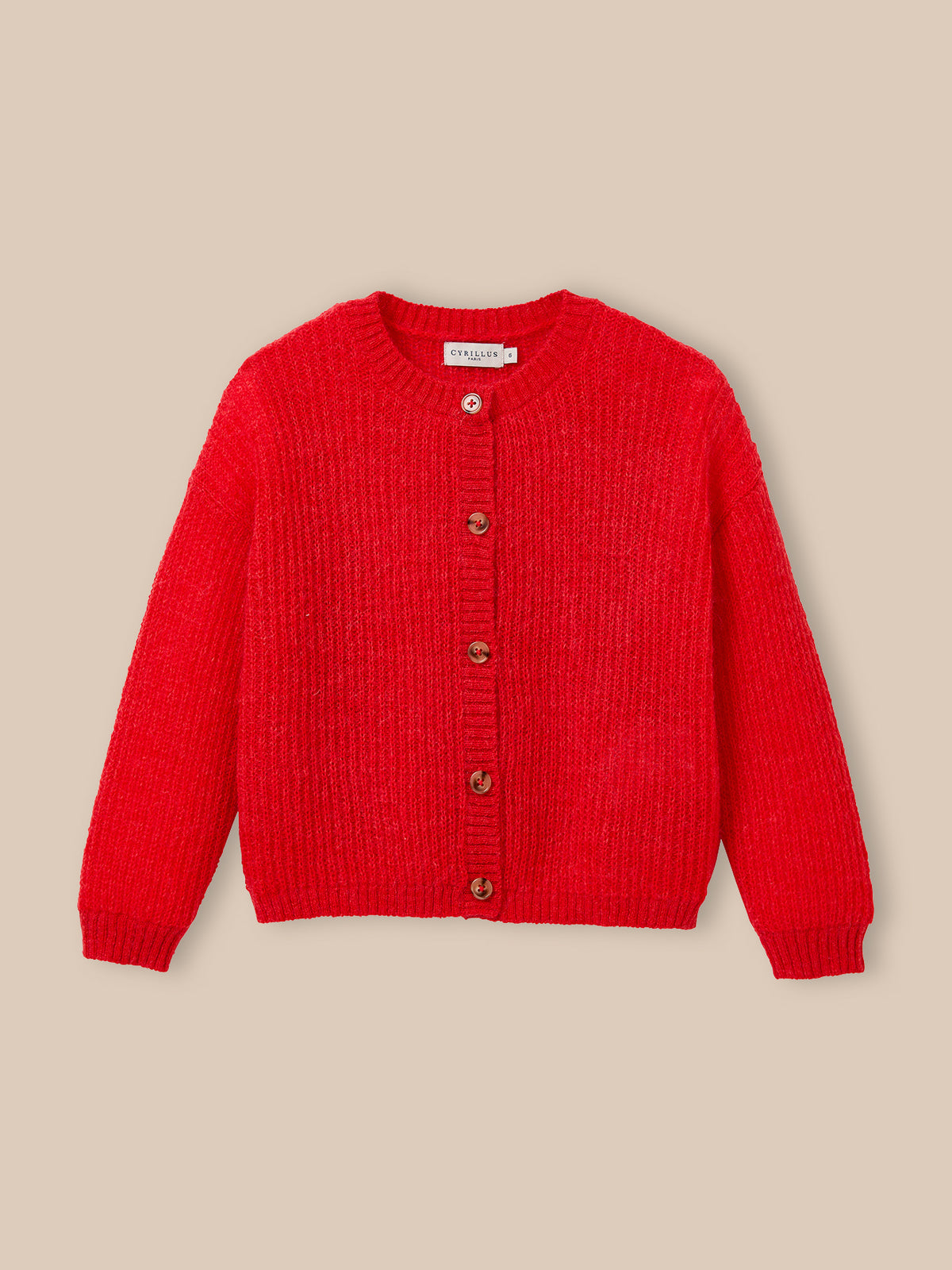 Girl's wool and mohair cardigan