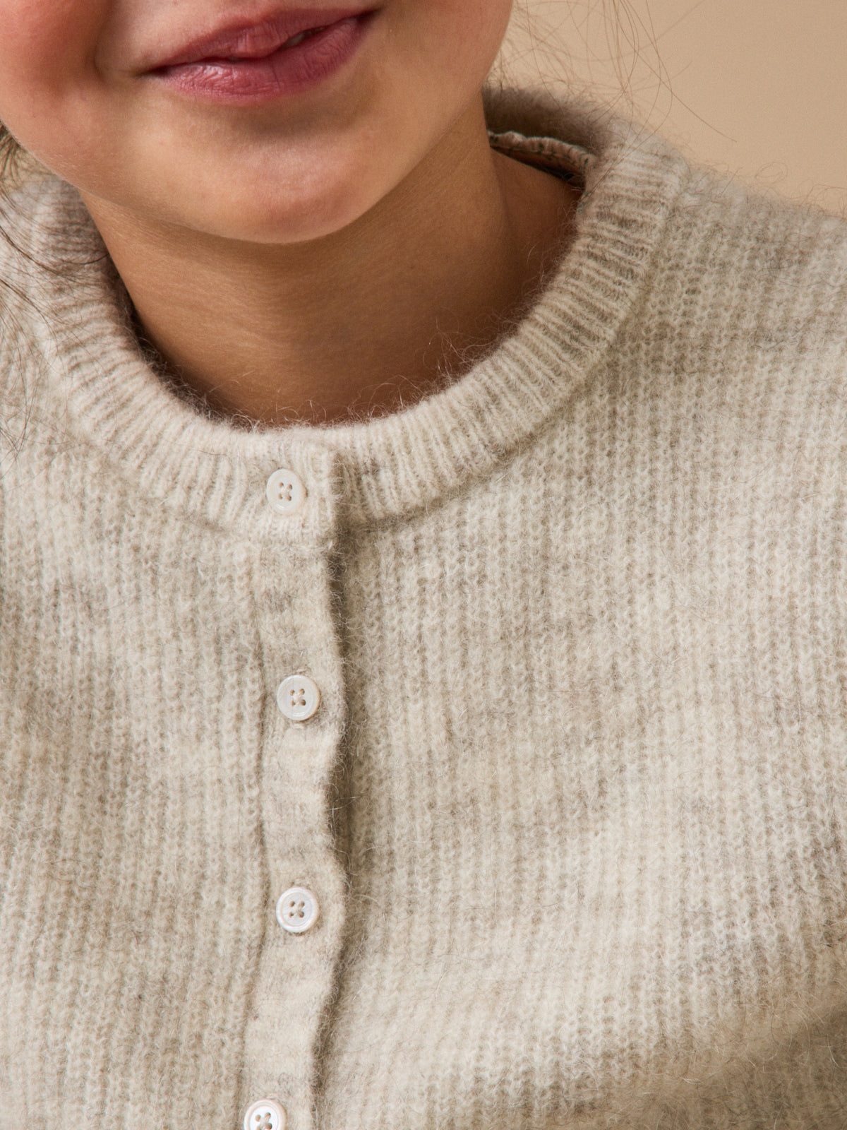 Girl's soft sleeveless cardigan