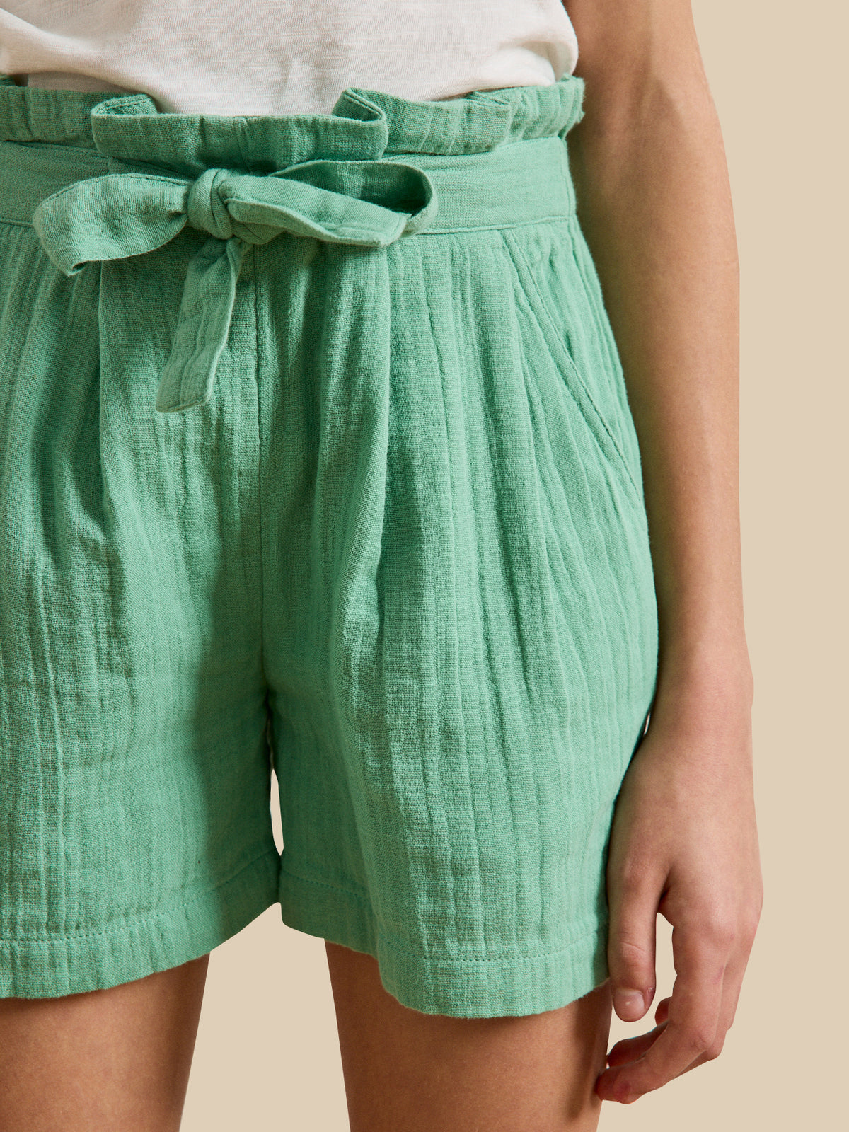 Short Fille en gaze de coton biologique