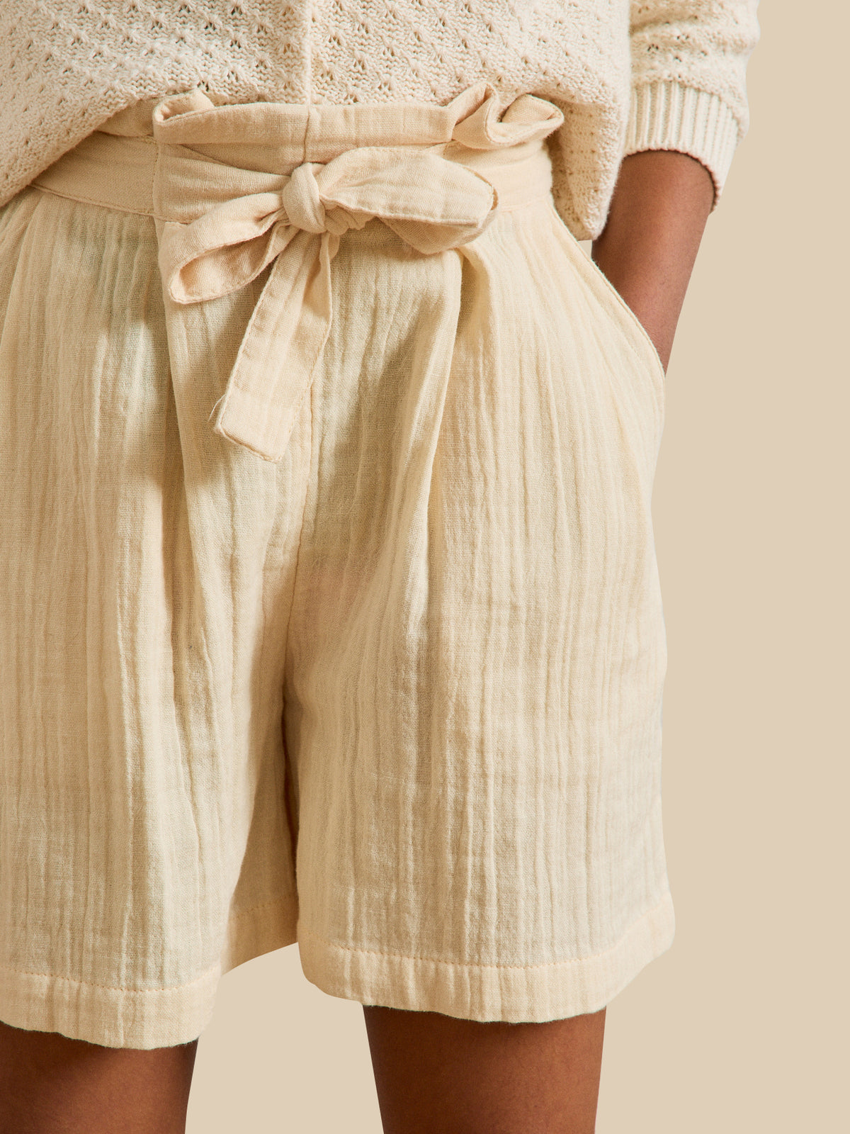 Short Fille en gaze de coton biologique