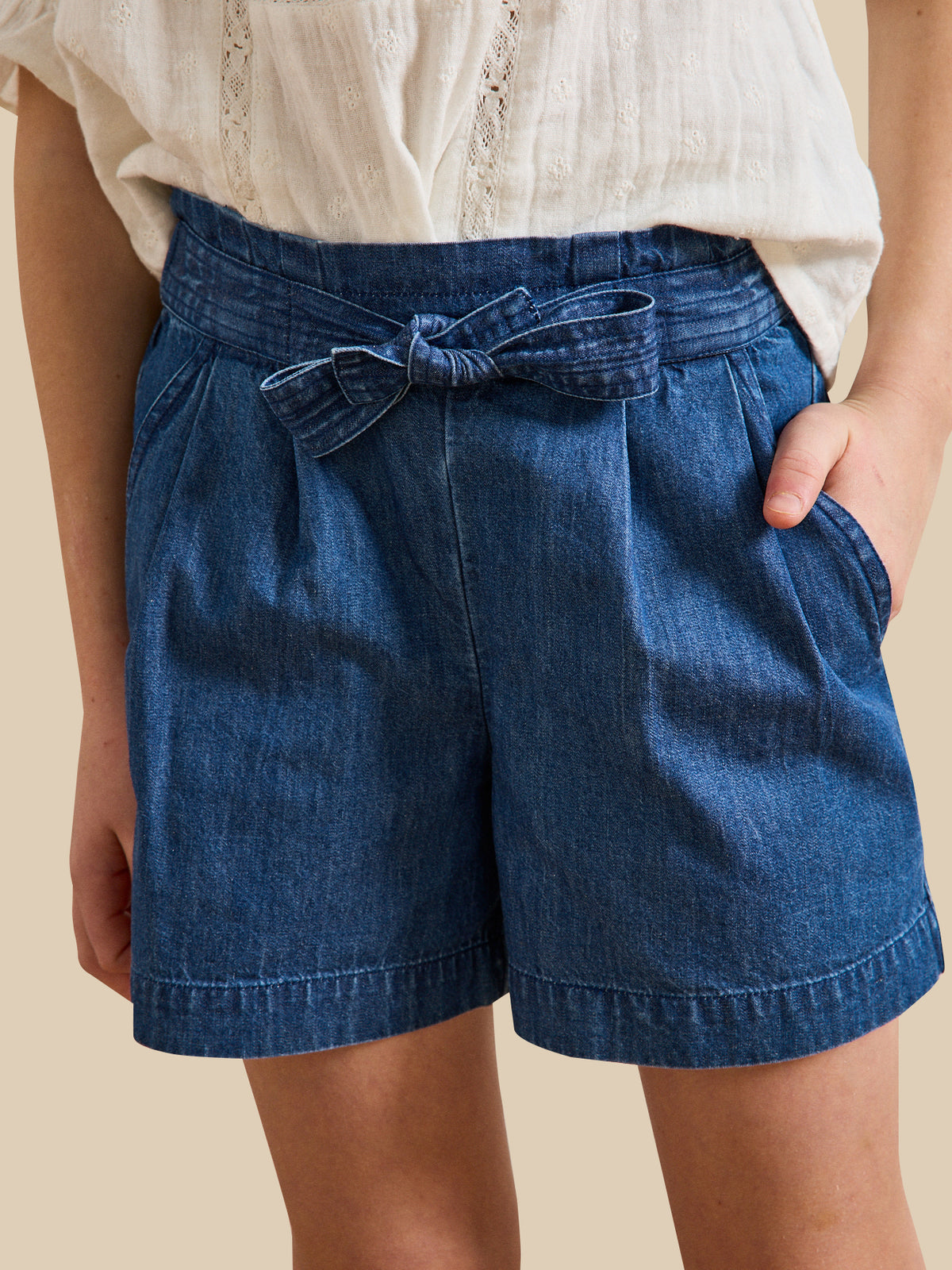Girl's lightweight denim shorts