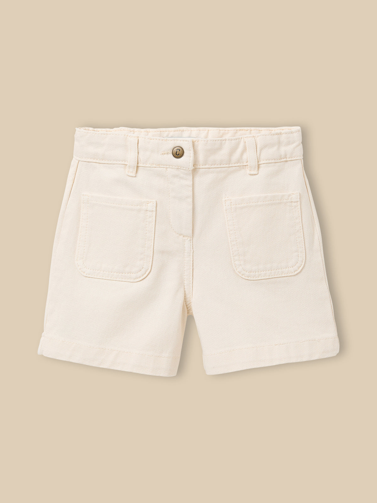 Short Fille denim couleur