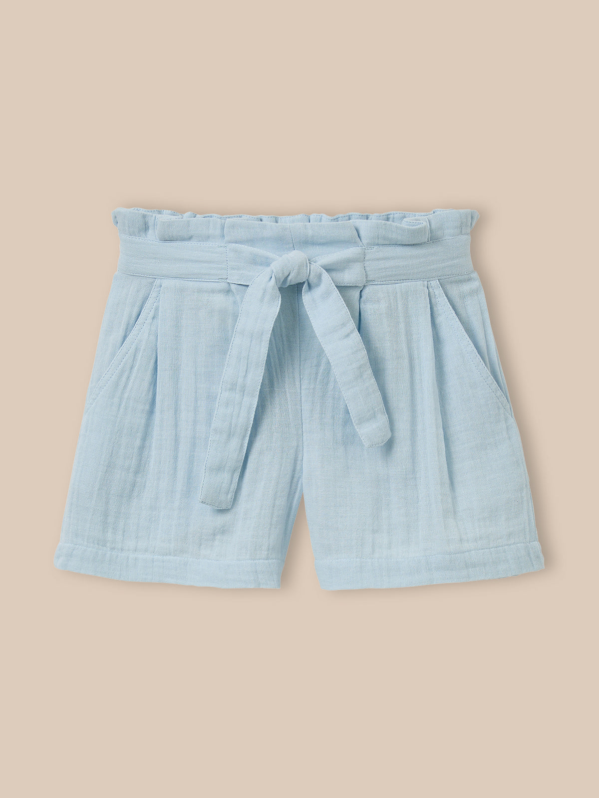 Girl's cotton gauze shorts - The Junior Collection
