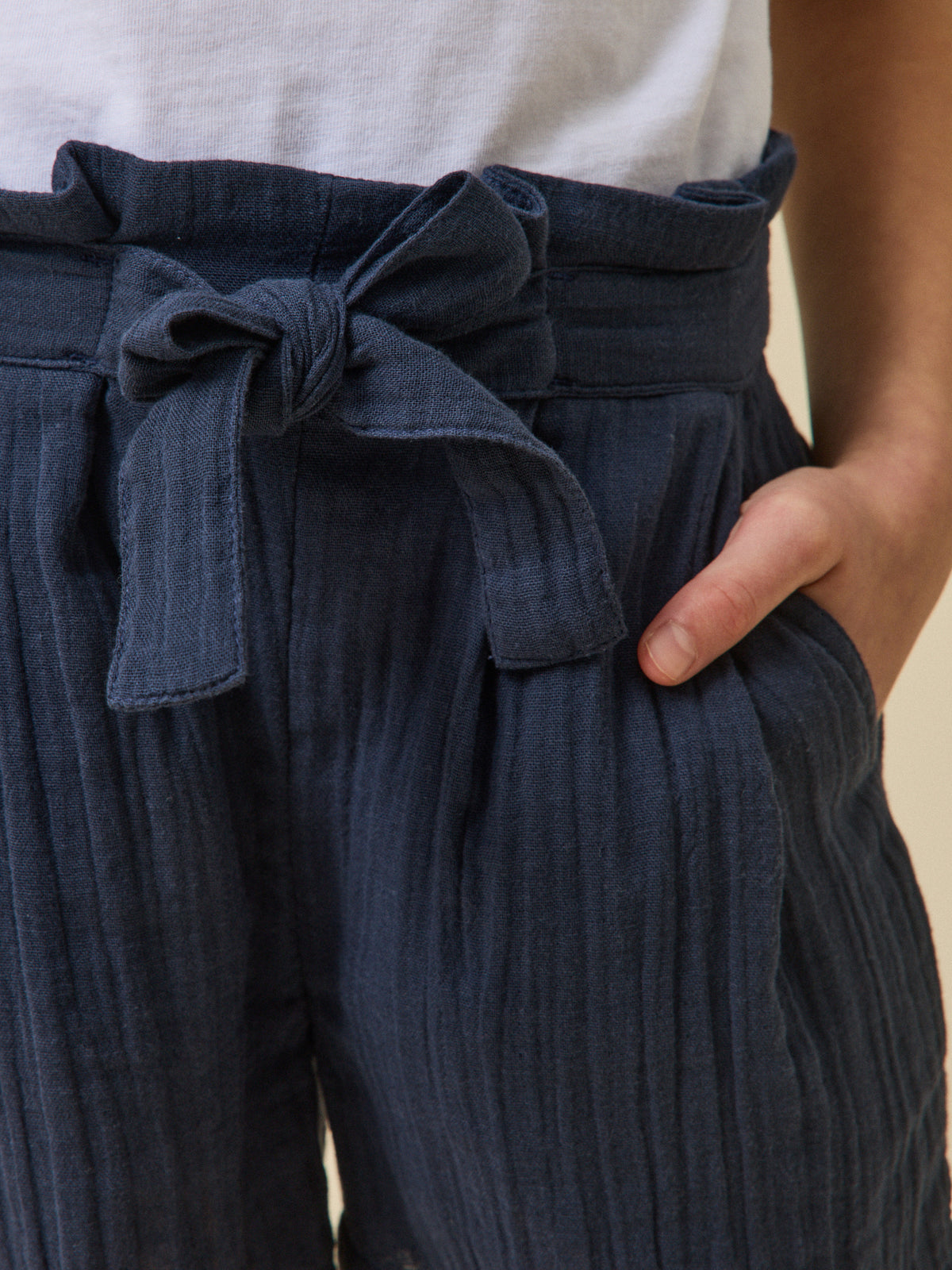 Girl's cotton gauze shorts - The Junior Collection