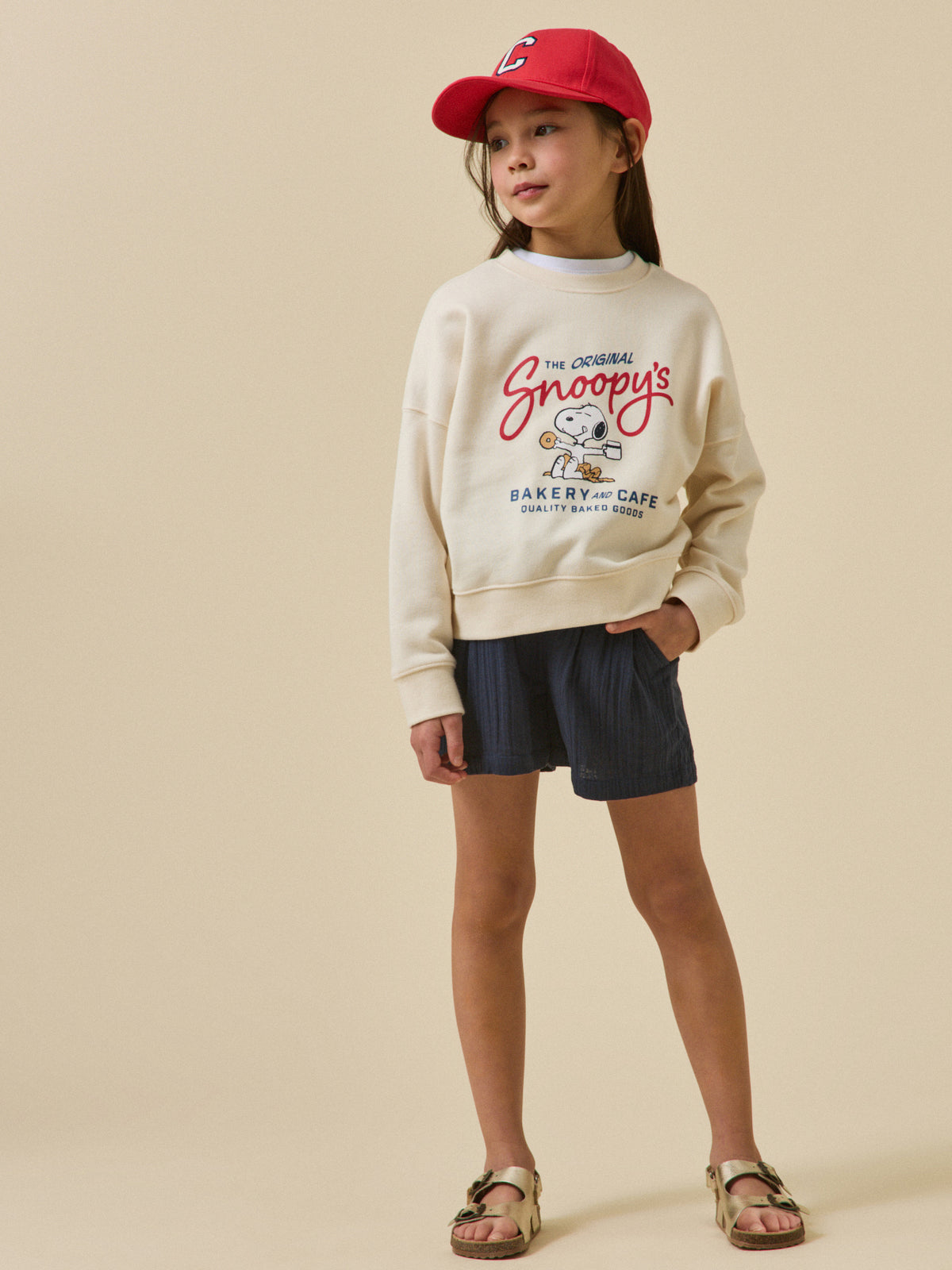 Girl's cotton gauze shorts - The Junior Collection