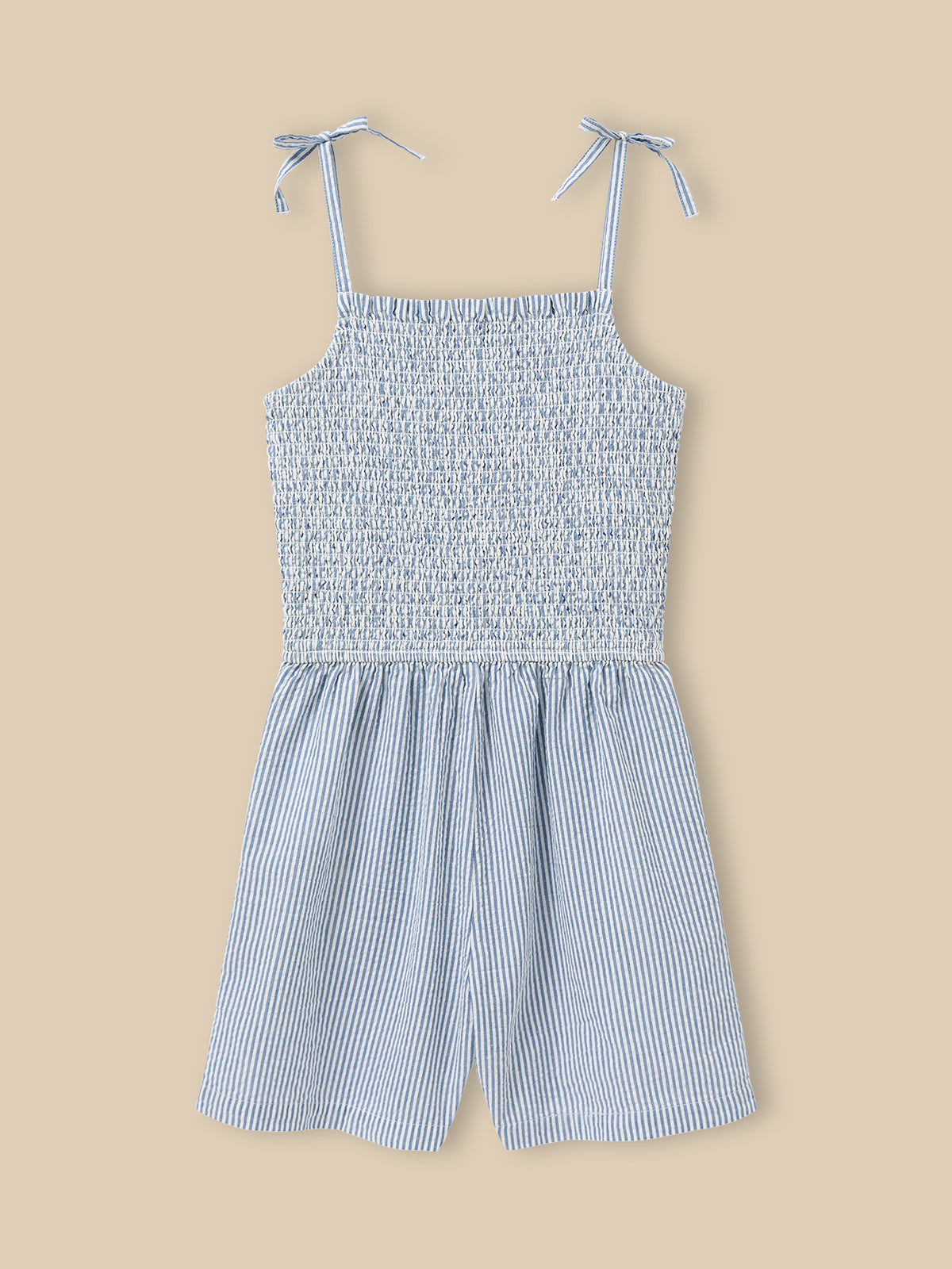 Girl's seersucker rompers