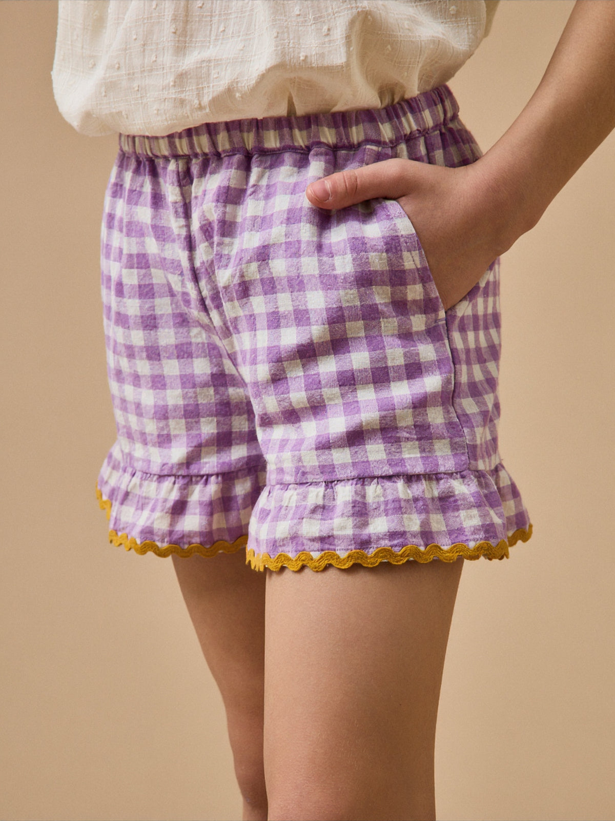 Girl's gingham check shorts - Cyrillus x Emile & Ida