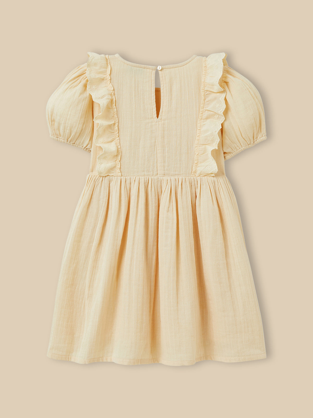 Girl's cotton gauze dress in organic cotton
