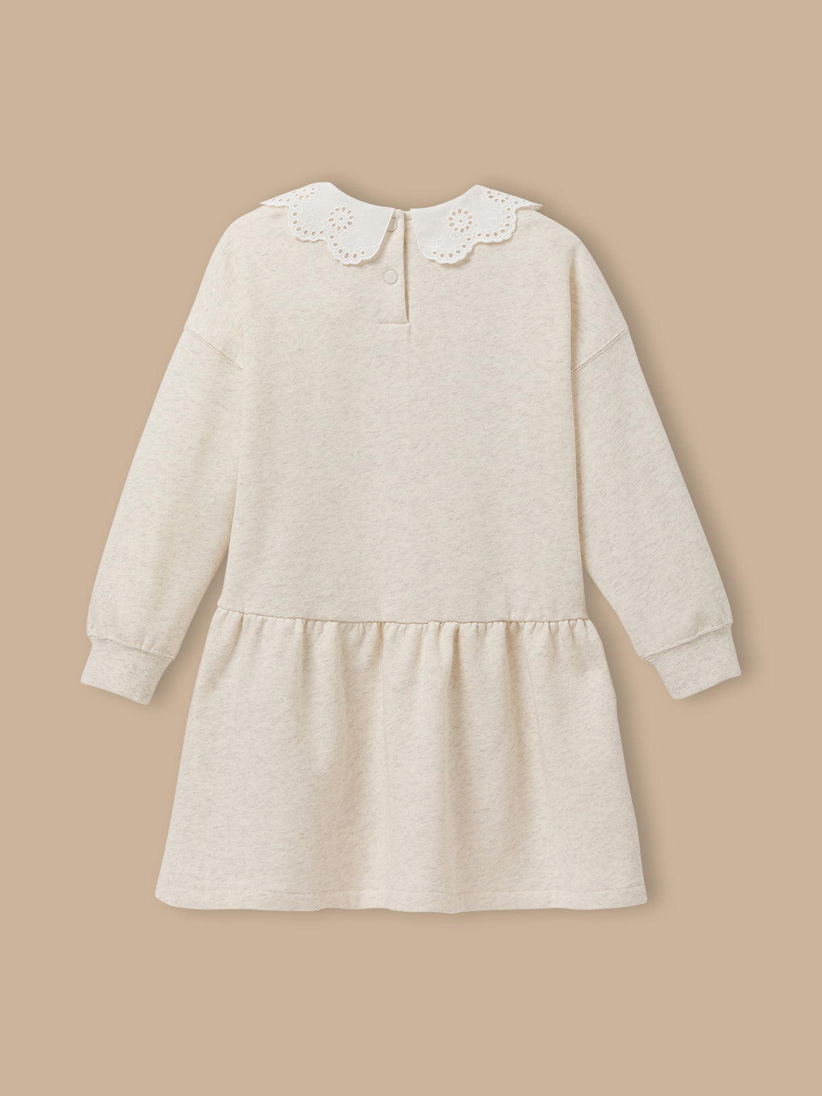 Robe grand col brodé - Coton biologique