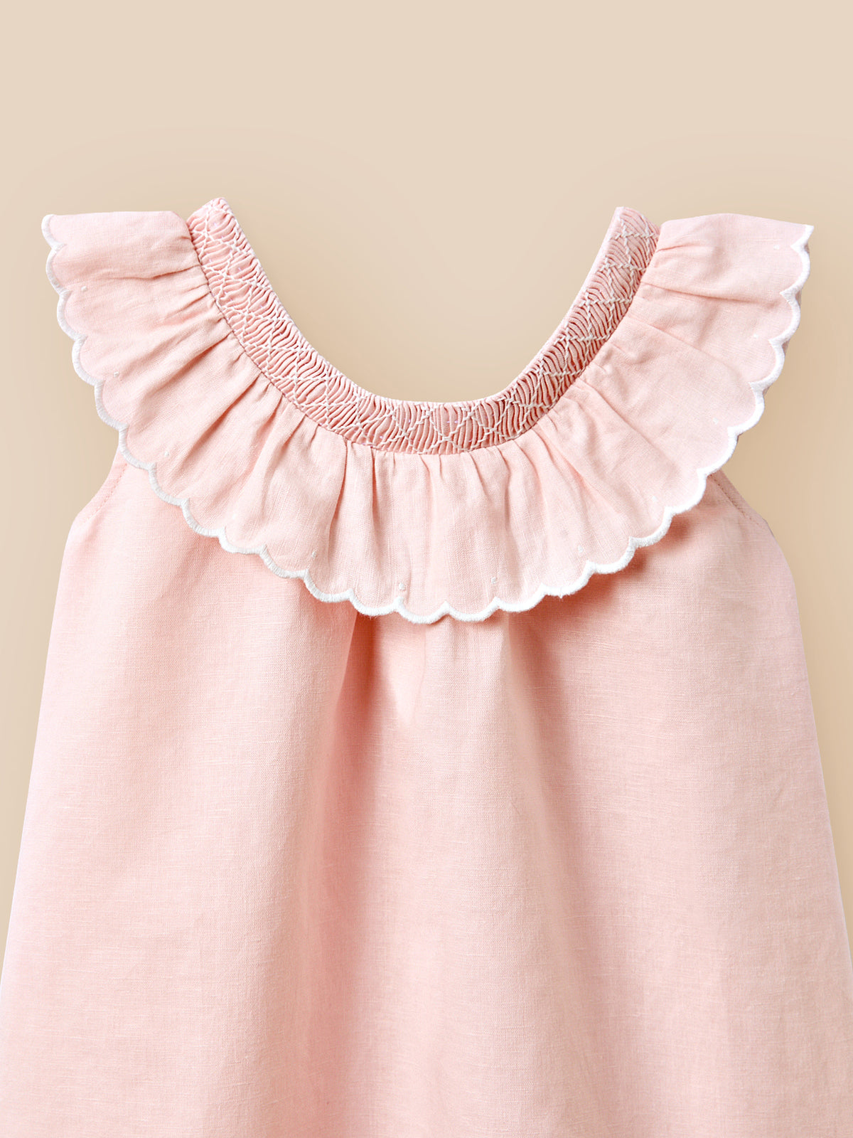 Girl's linen and cotton Clotilde dress - Partywear and Bridal Collection