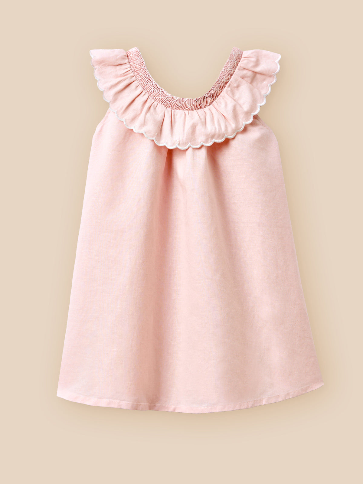 Girl's linen and cotton Clotilde dress - Partywear and Bridal Collection