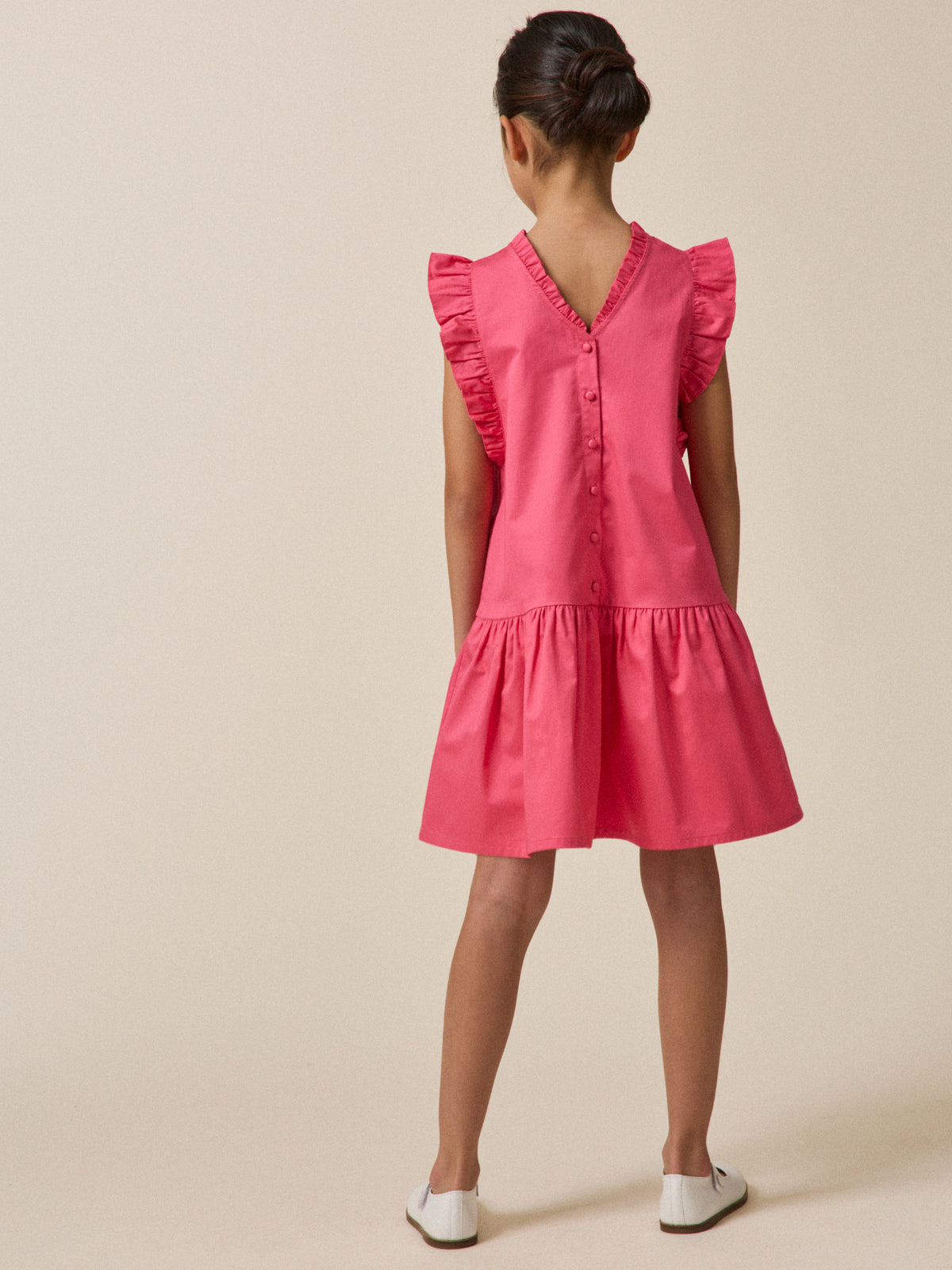 Girl's Charlotte satin cotton dress - The Couture Collection