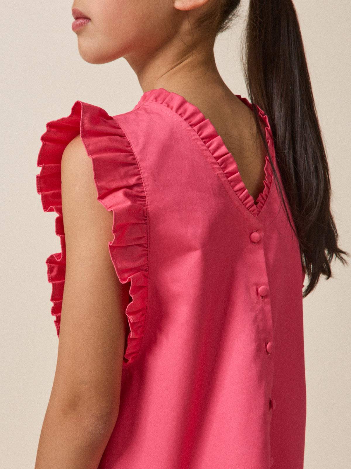 Girl's Charlotte satin cotton dress - The Couture Collection