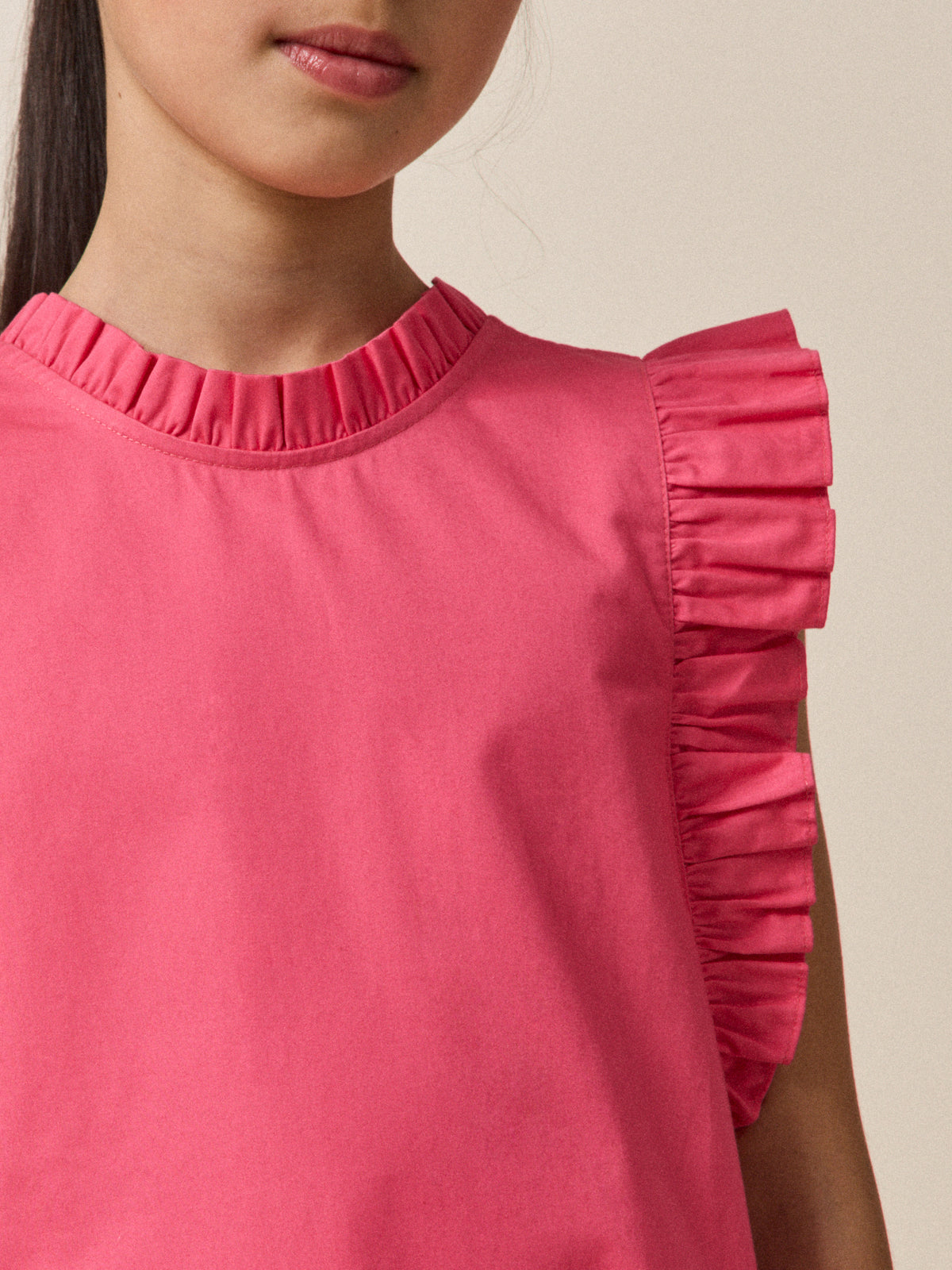 Girl's Charlotte satin cotton dress - The Couture Collection