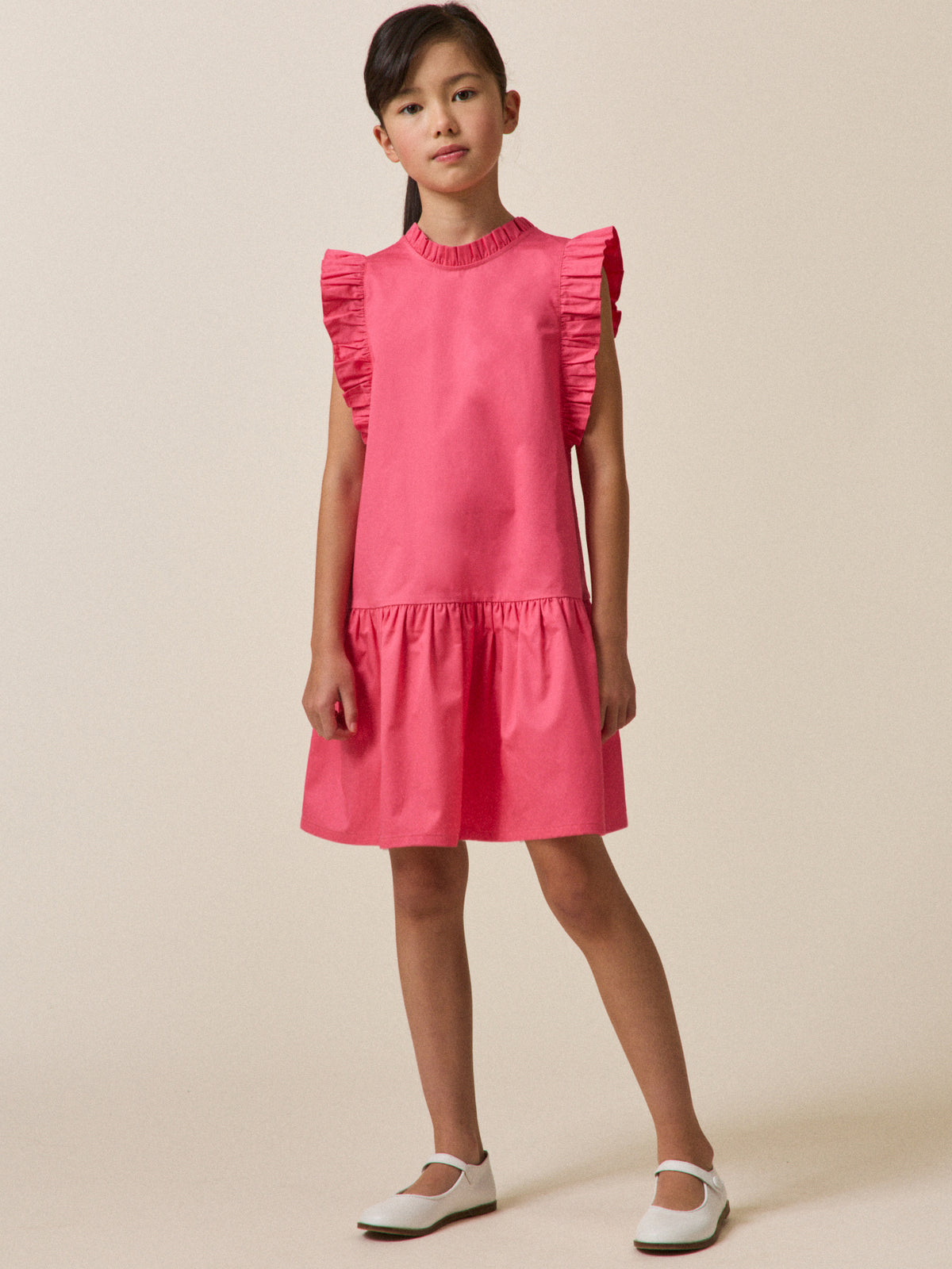 Girl's Charlotte satin cotton dress - The Couture Collection
