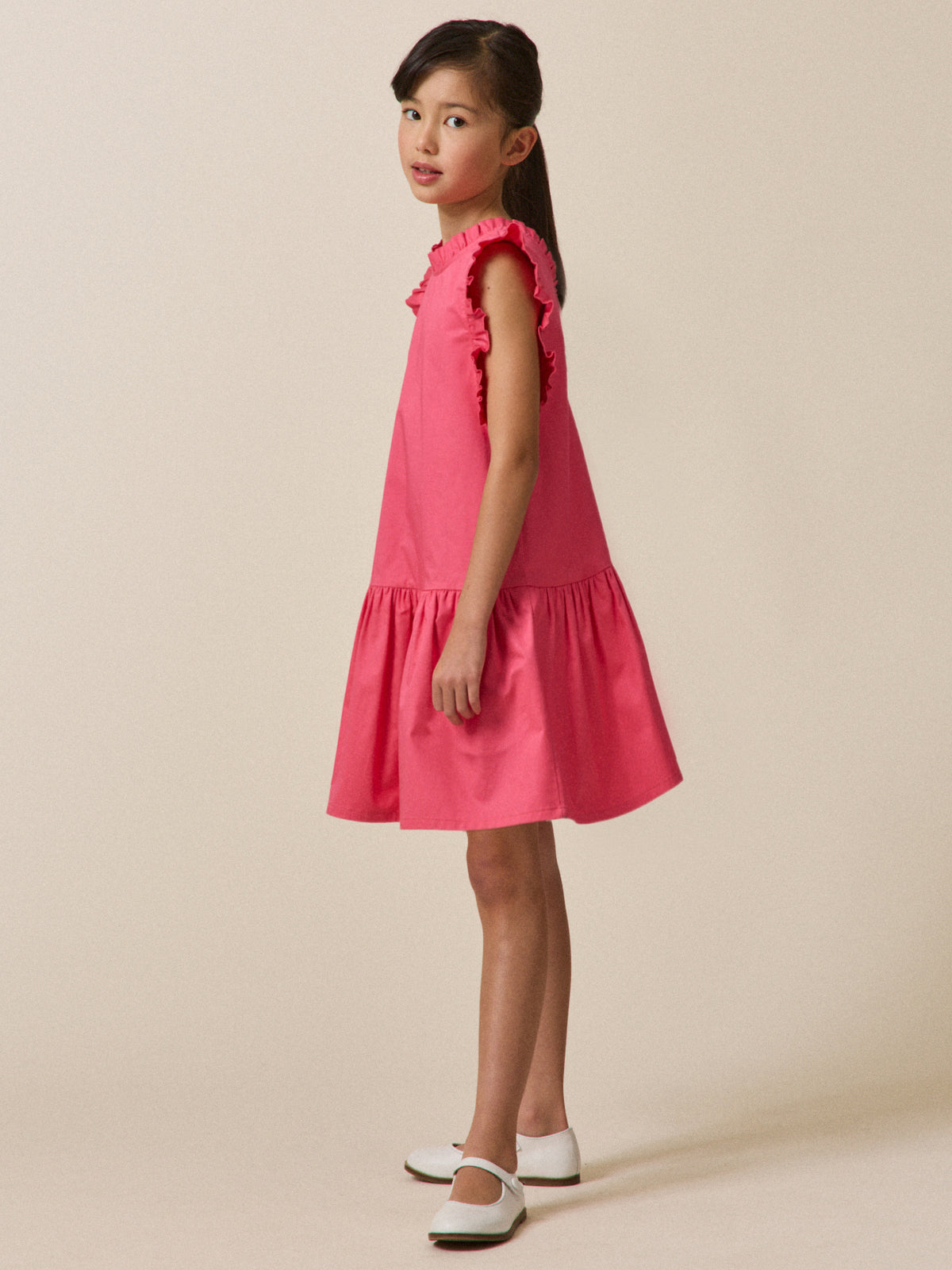 Girl's Charlotte satin cotton dress - The Couture Collection