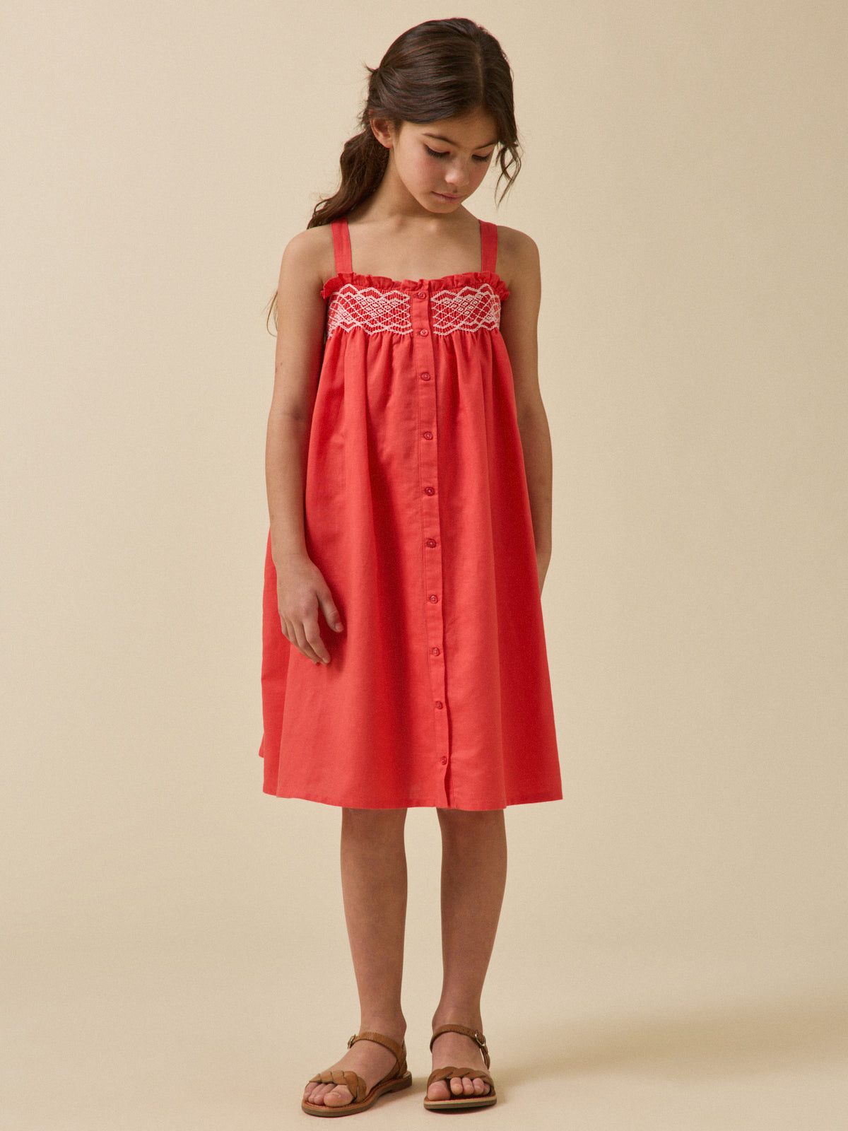 Girl's smocked dress