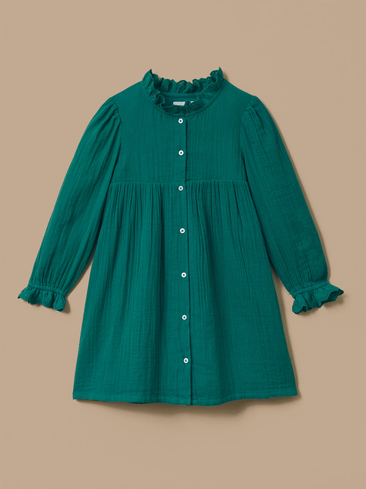 Girl's cotton cheesecloth dress