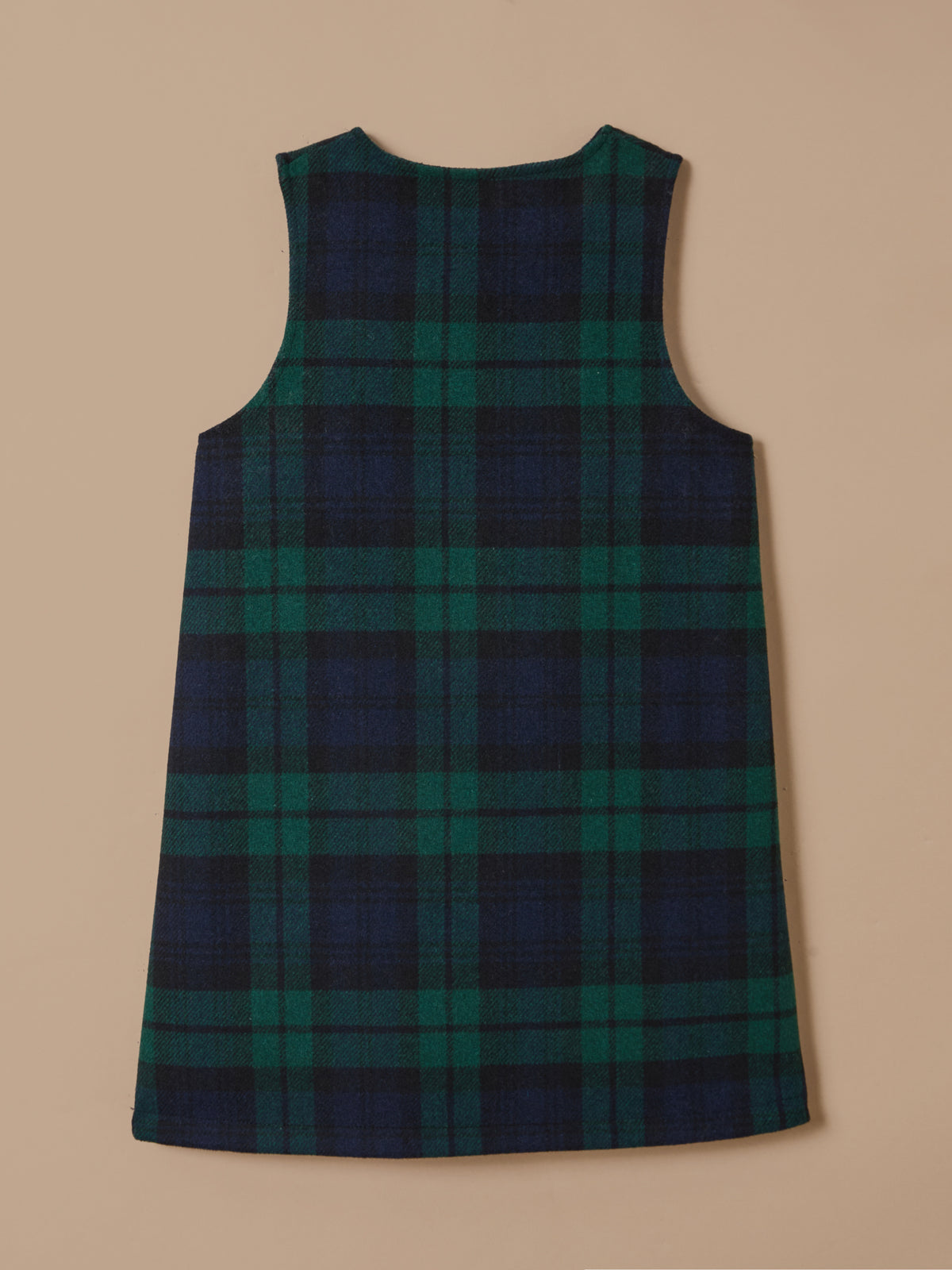 Robe chasuble imprimée tartan Fille