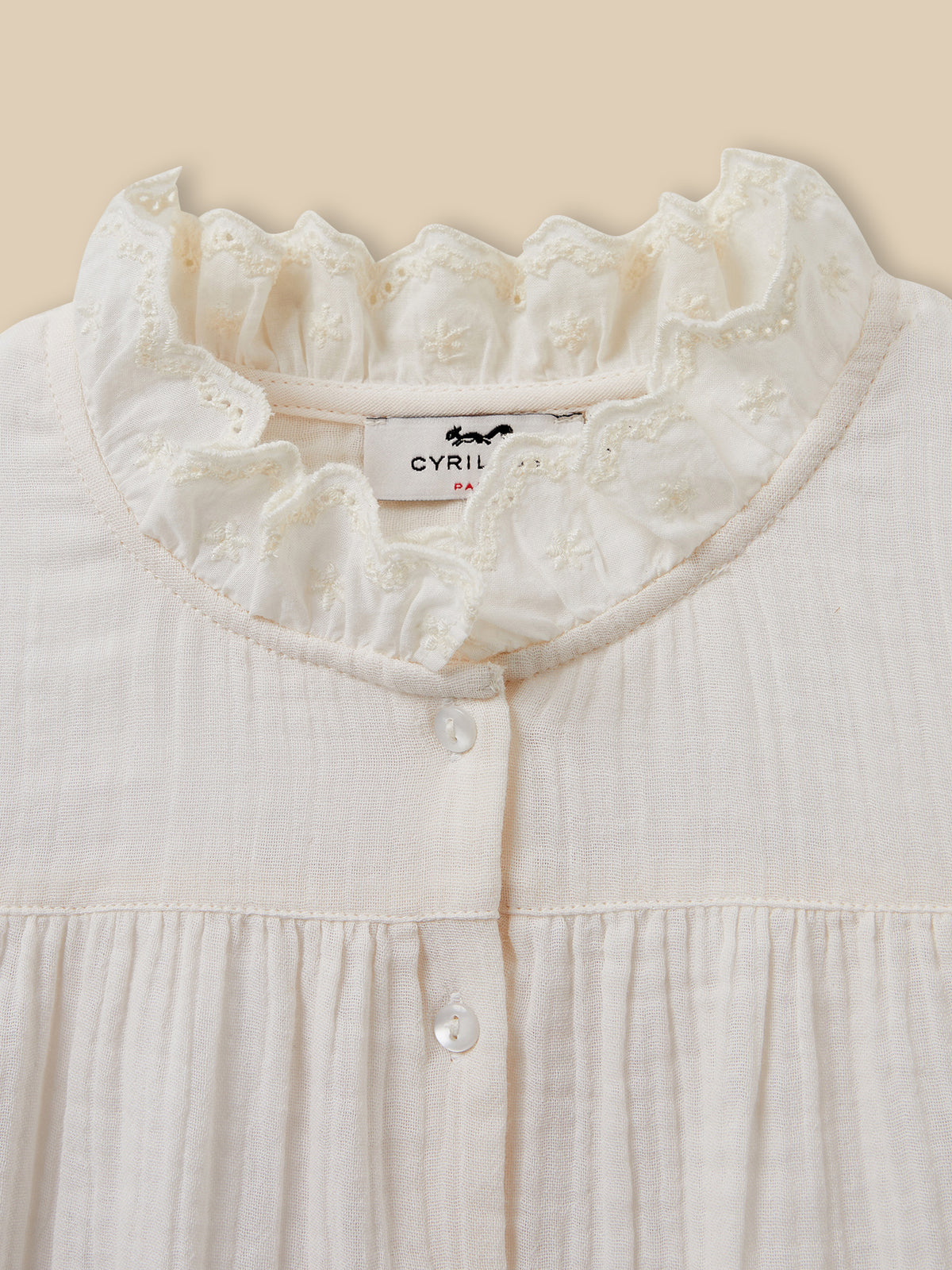 Girl's organic cotton cheesecloth shirt