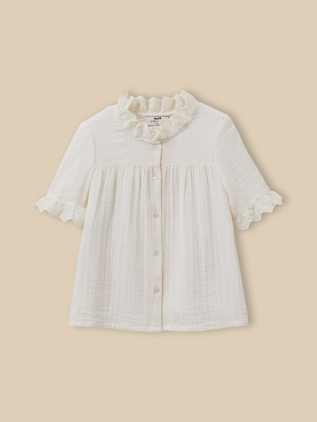 Girl's organic cotton cheesecloth shirt