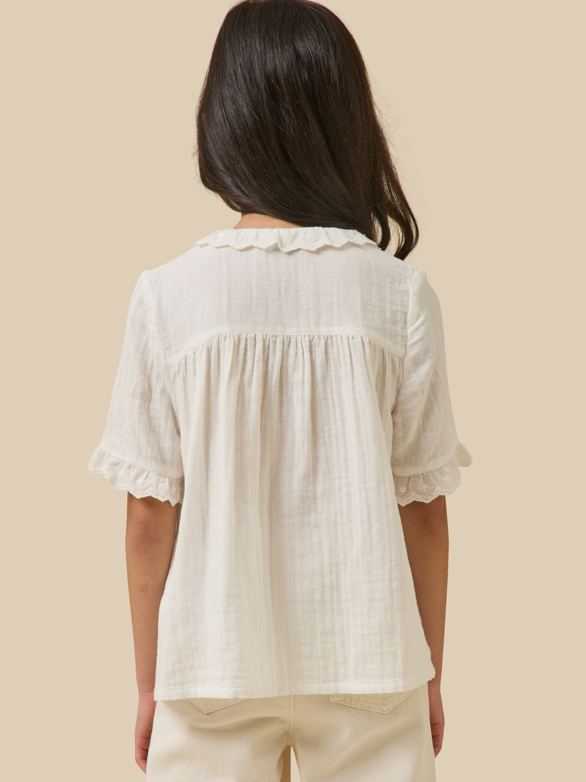 Girl's organic cotton cheesecloth shirt