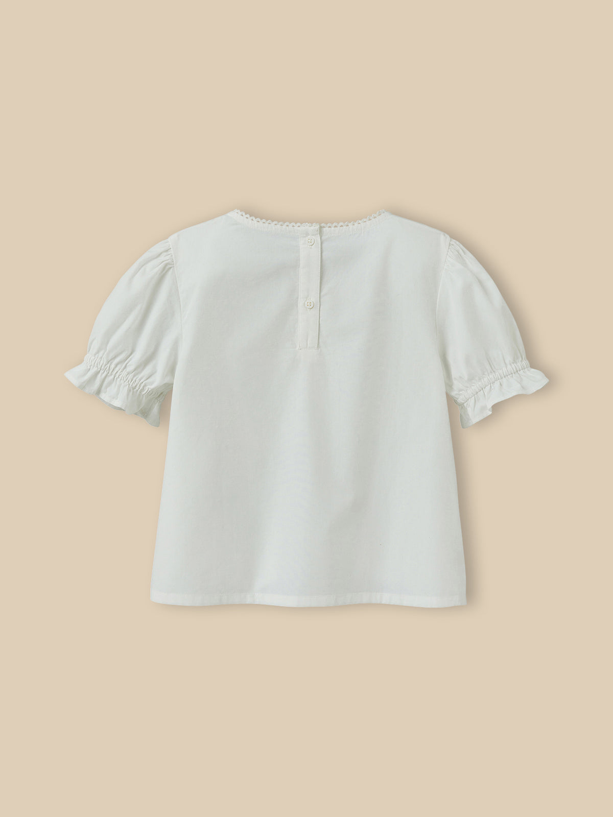 Girl's blouse with embroidered yoke