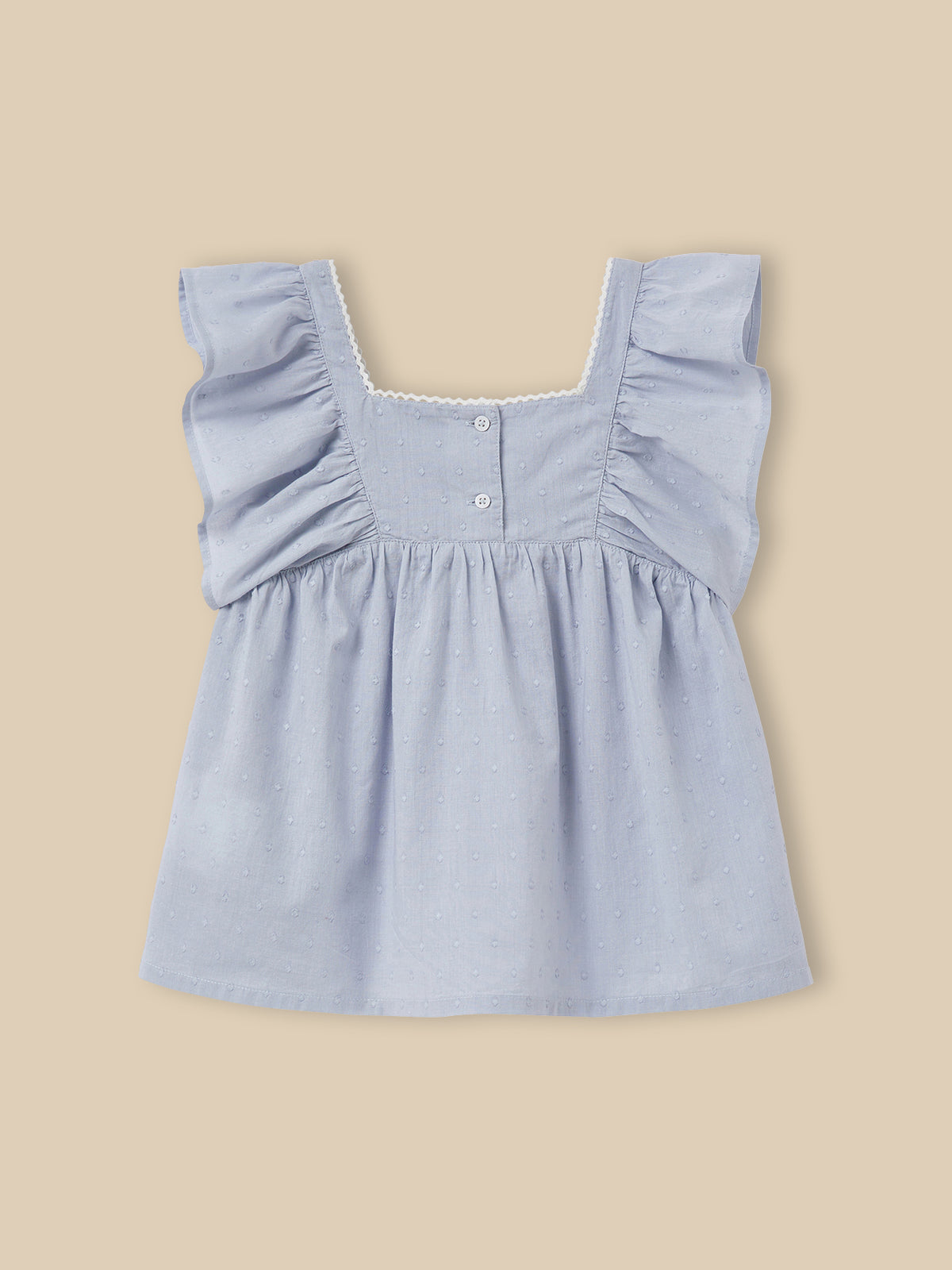 Blouse Fille en plumetis brodé