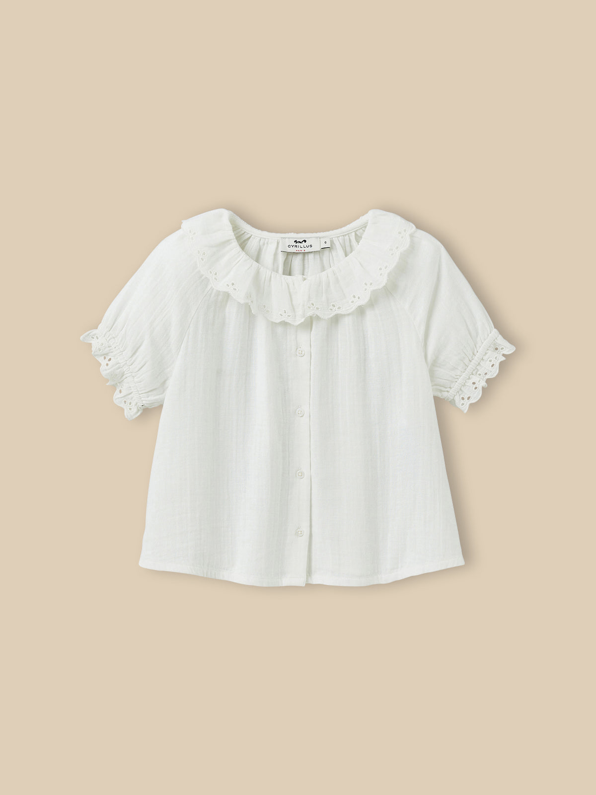 Girl's organic cotton gauze shirt