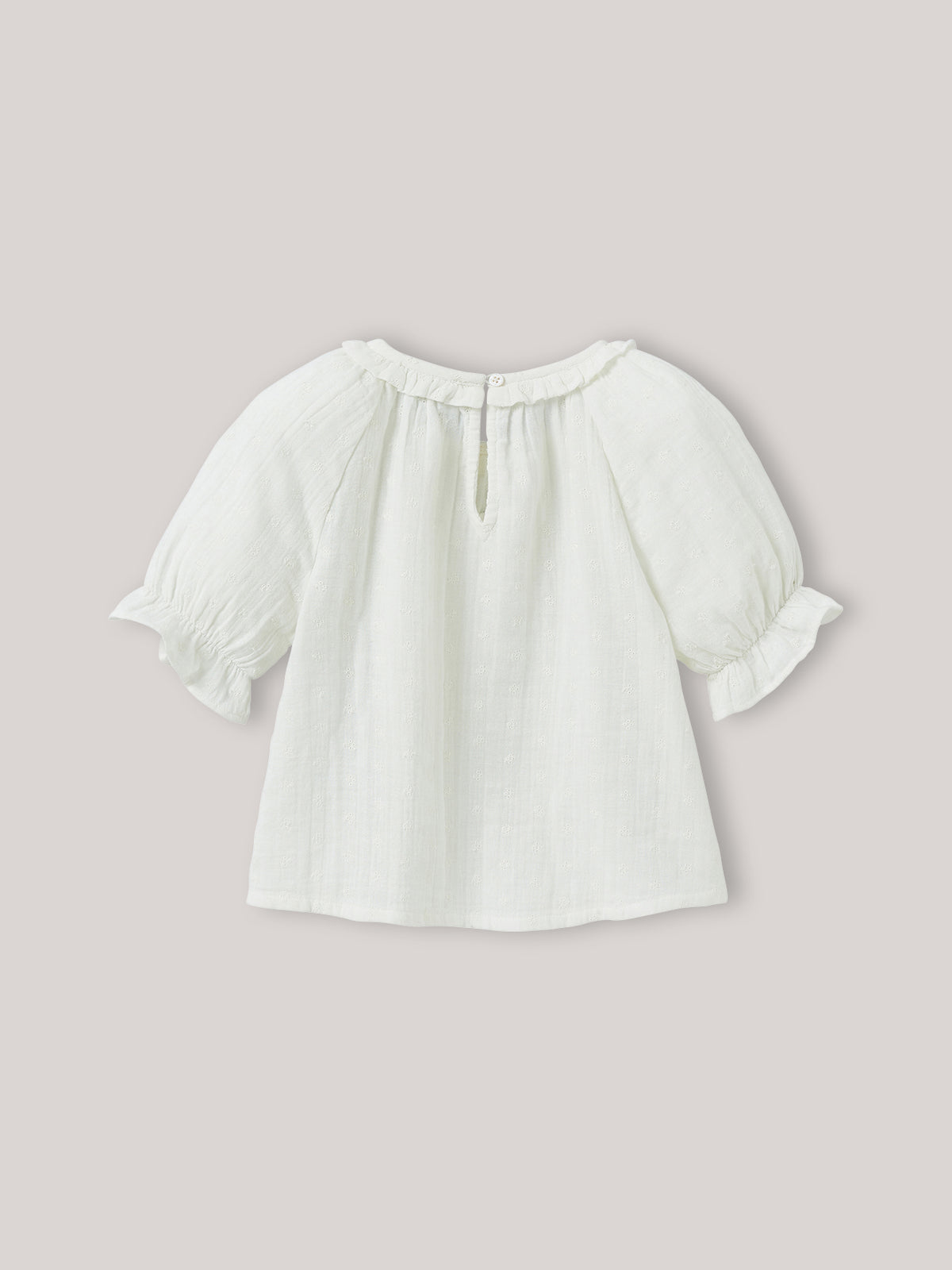 Girl's broderie anglaise cheesecloth blouse