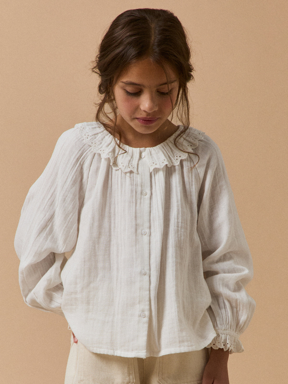 Chemise en gaze de coton Fille