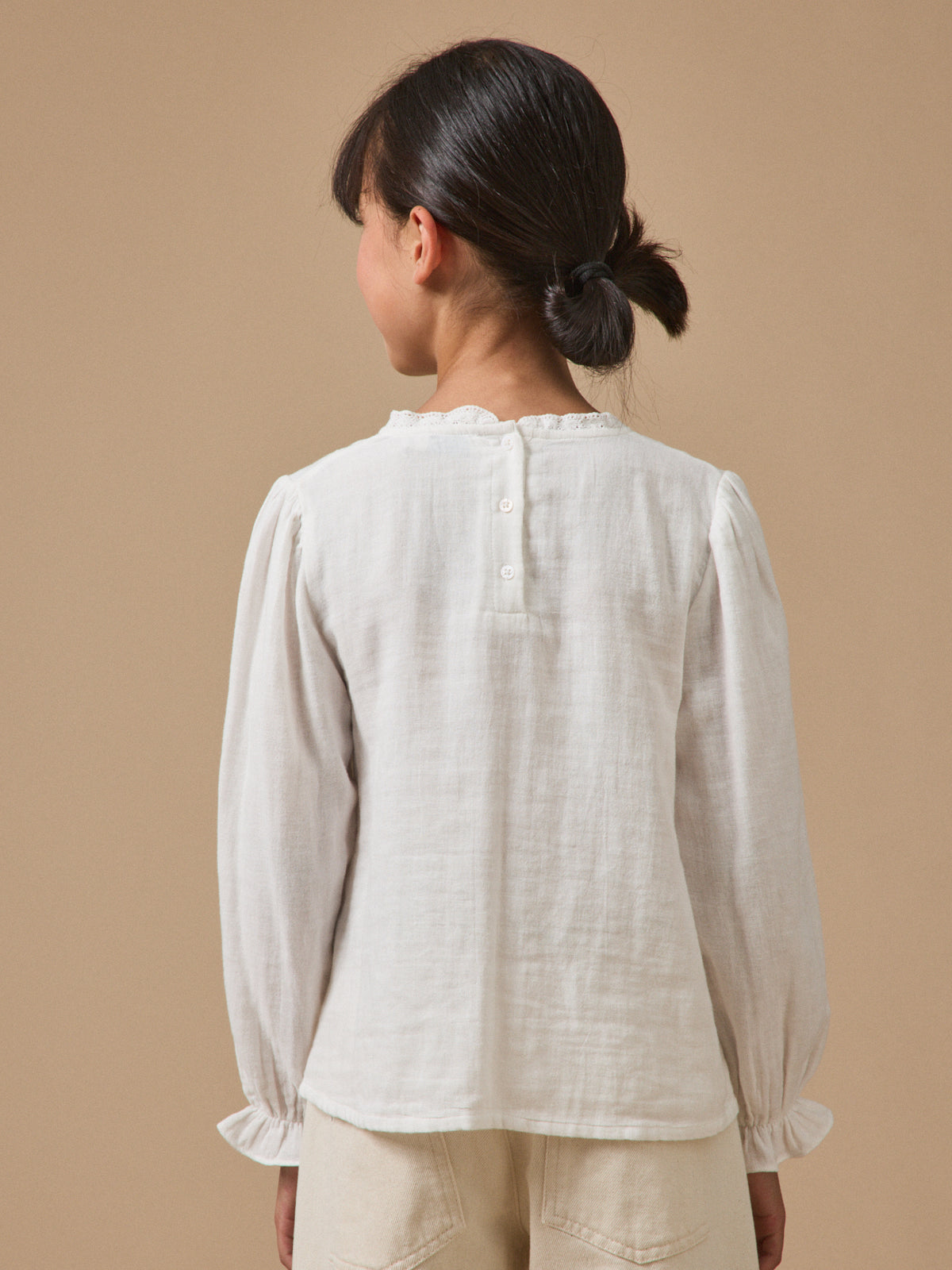 Girl's heirloom cheesecloth shirt
