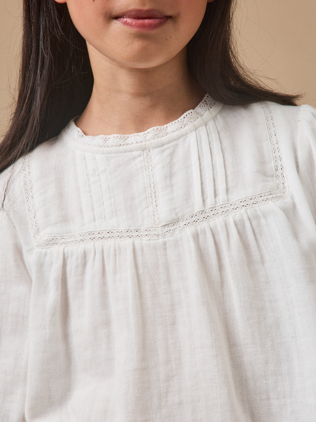 Girl's heirloom cheesecloth shirt