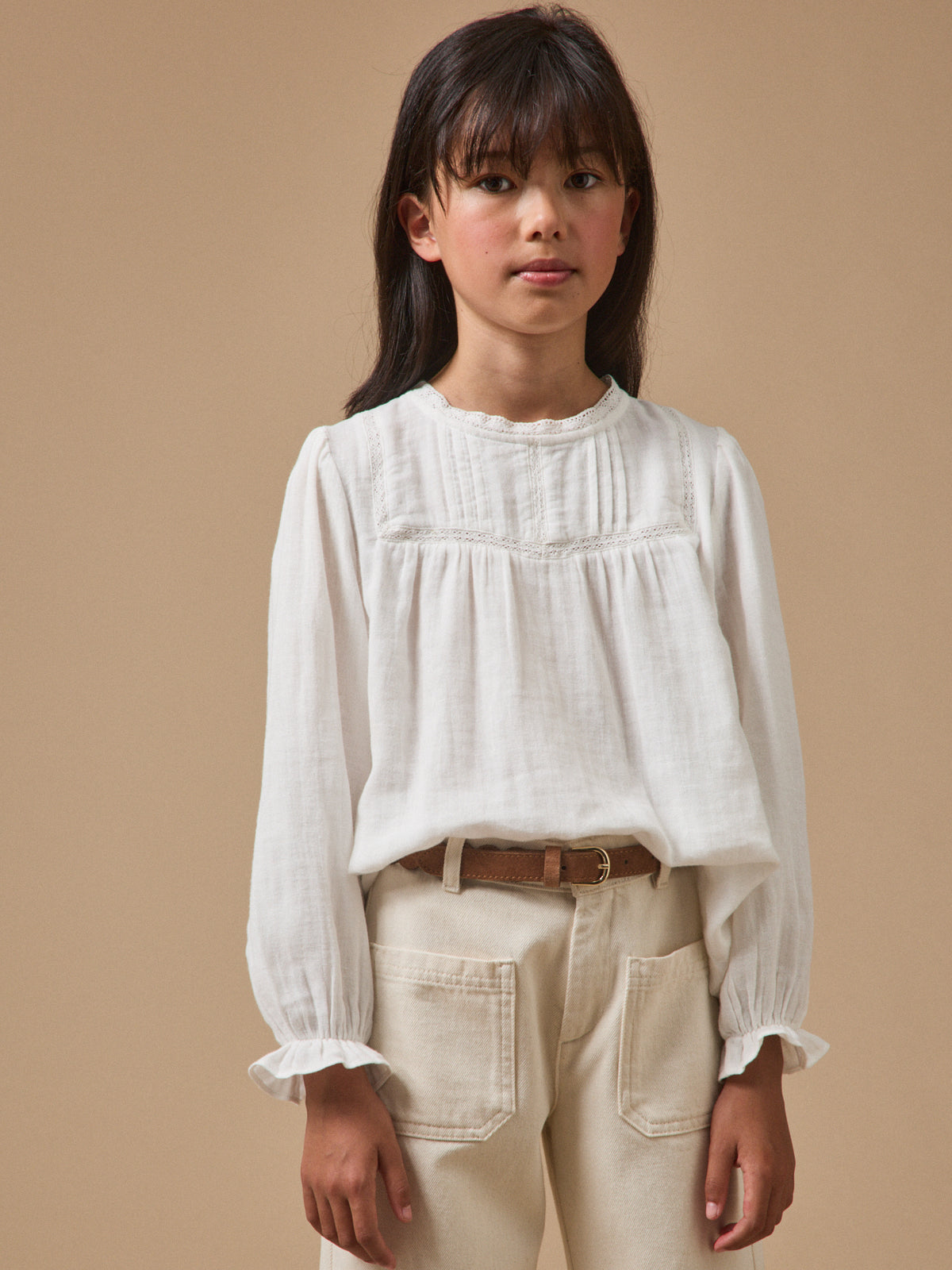 Girl's heirloom cheesecloth shirt