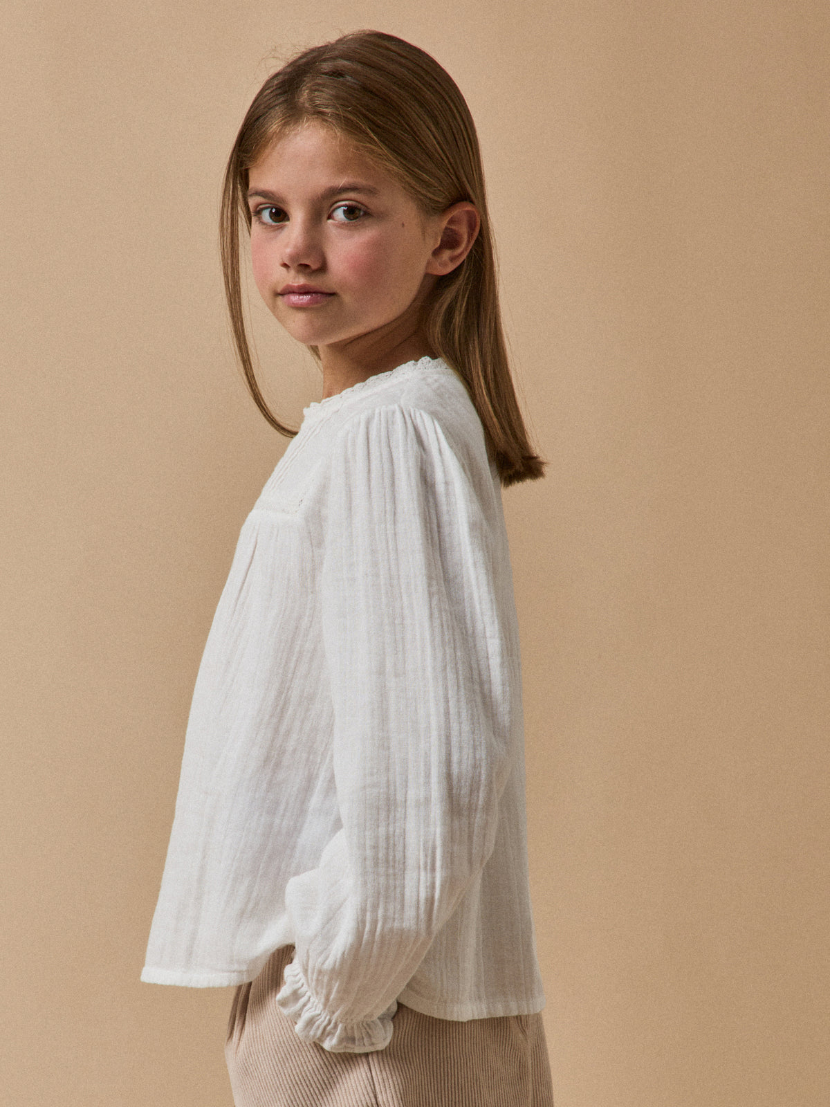 Girl's heirloom cheesecloth shirt