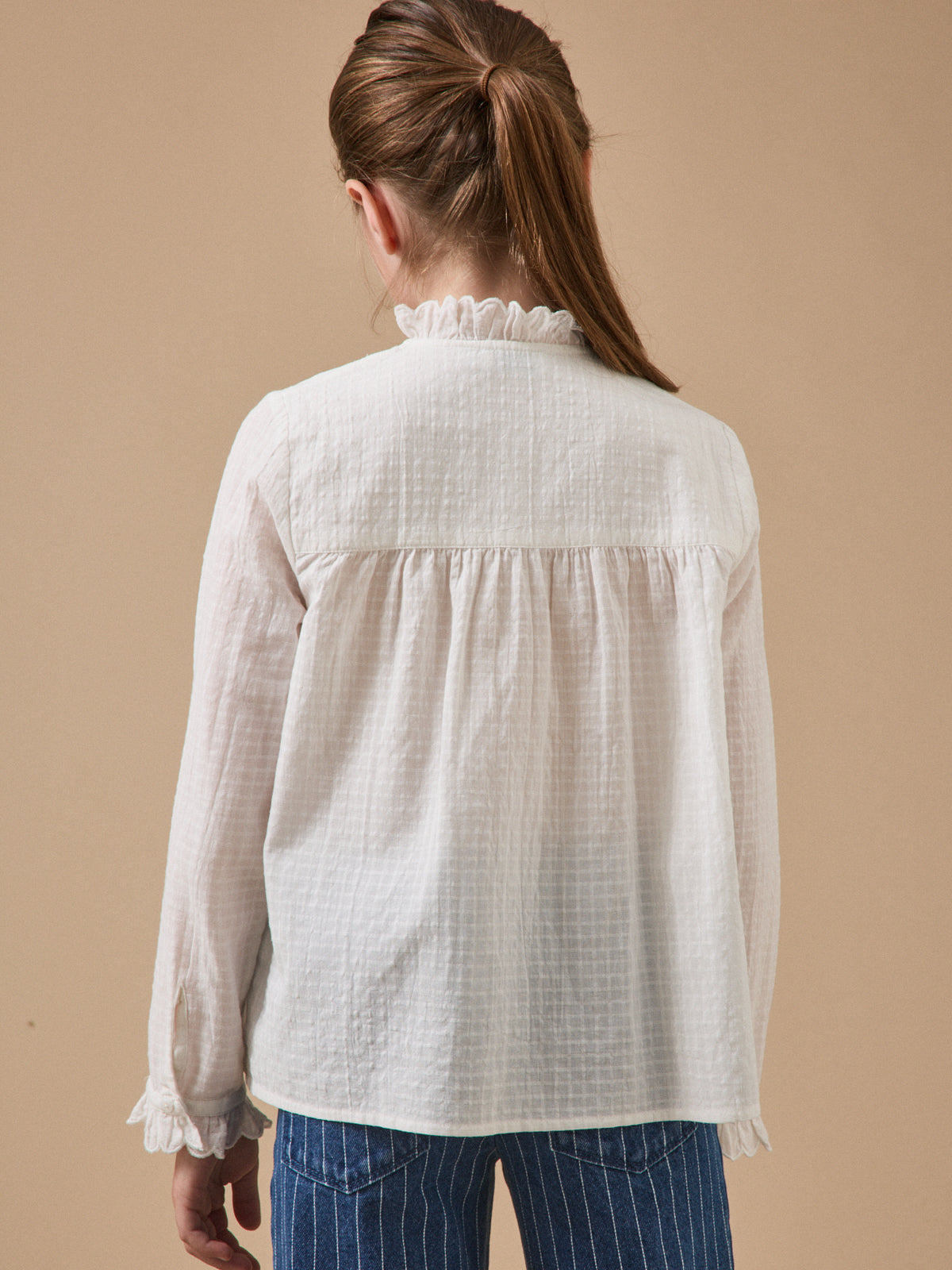 Chemise avec froufrou Fille