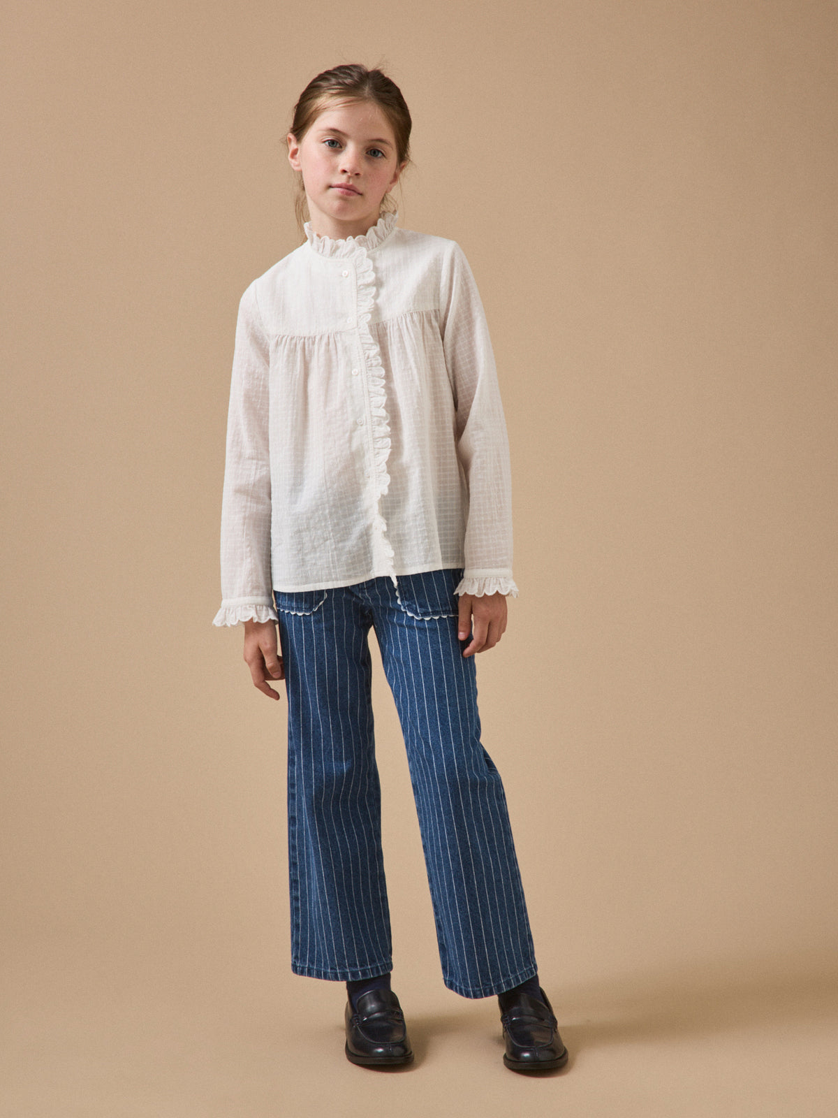 Chemise avec froufrou Fille