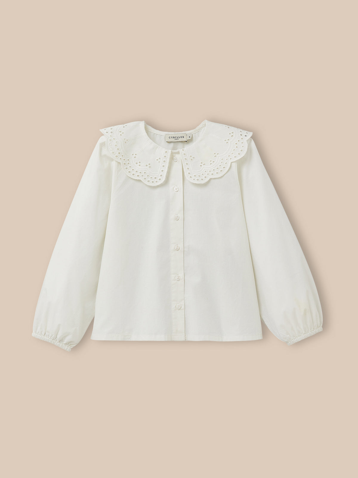 Girl's blouse with large collar