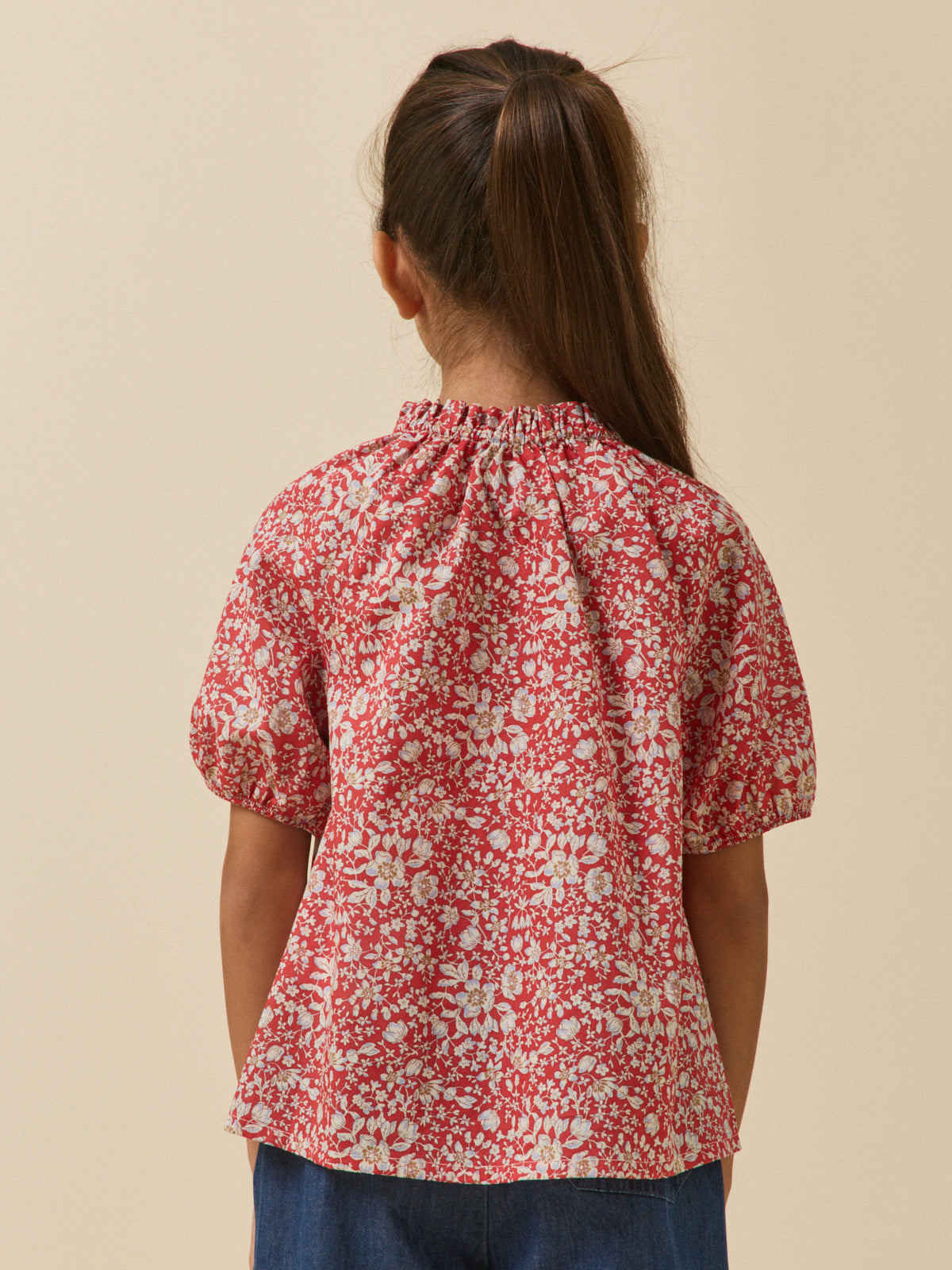 Girl's Lizzie-motif blouse made with Liberty fabric