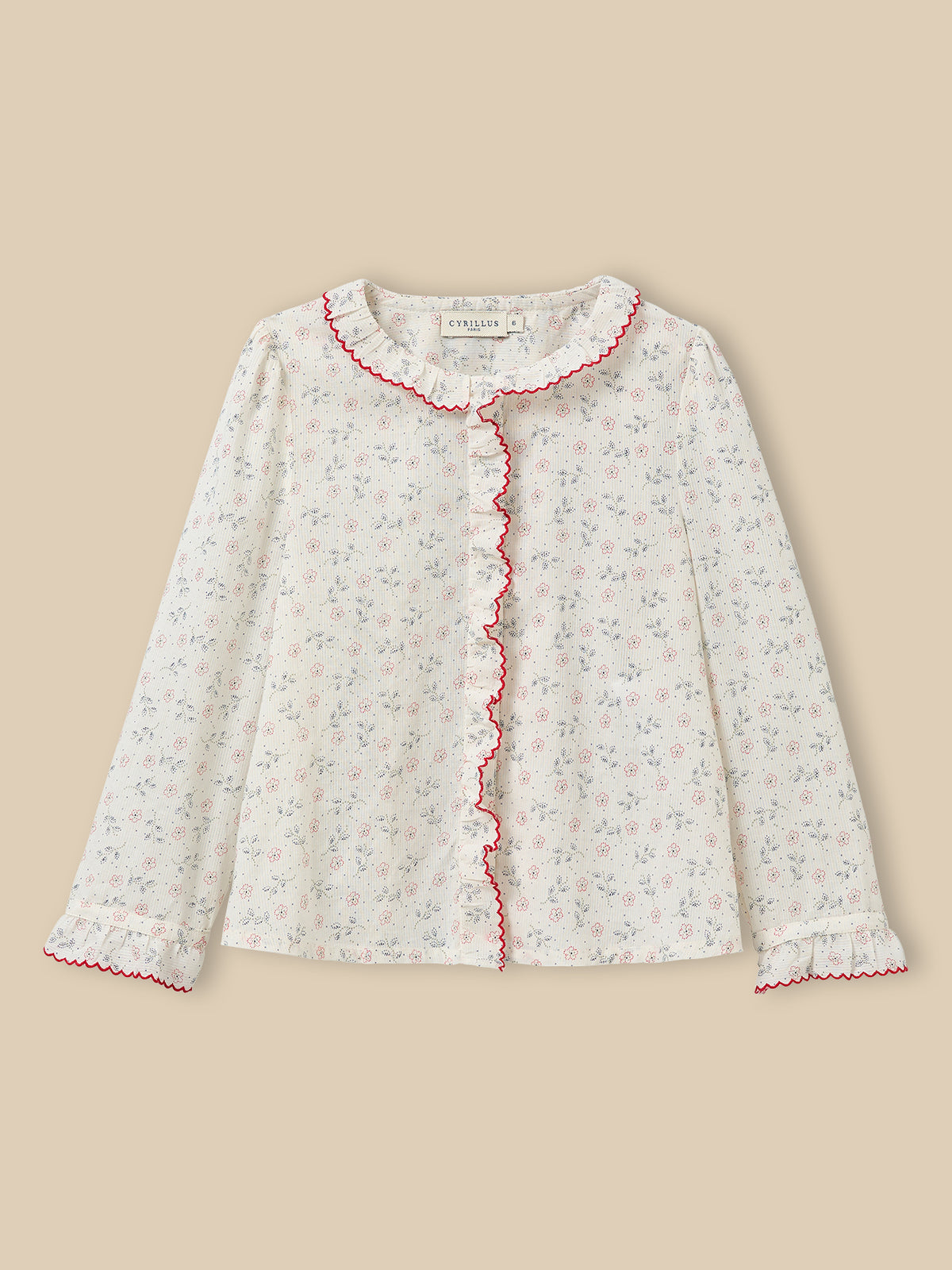 Girl's Lilly-print blouse