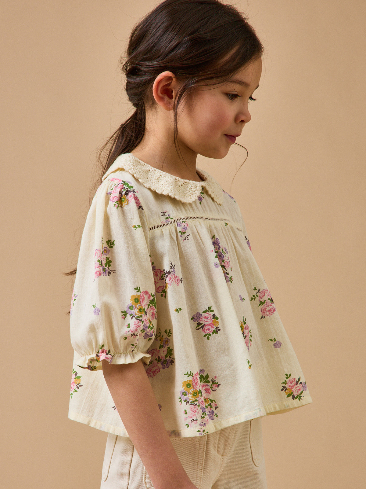 Girl's floral bouquet blouse - Cyrillus x Emile & Ida