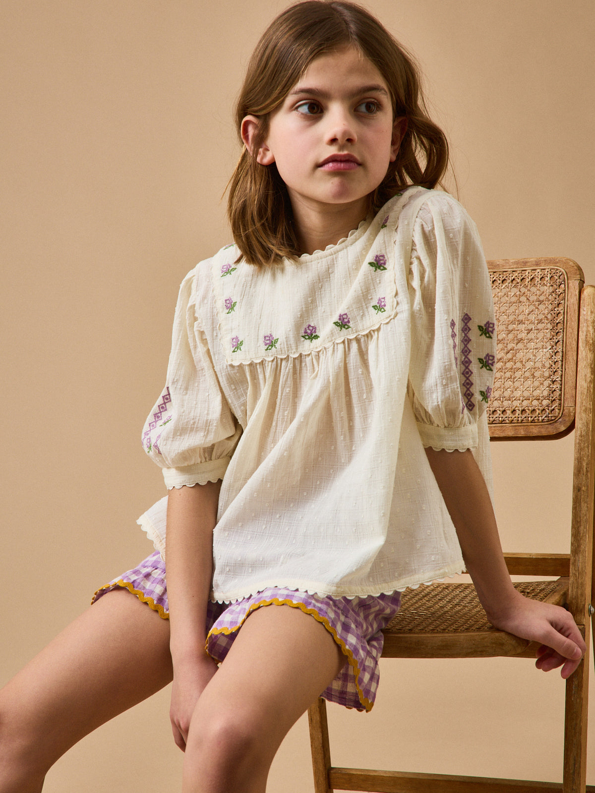 Girl's embroidered blouse - Cyrillus x Emile & Ida