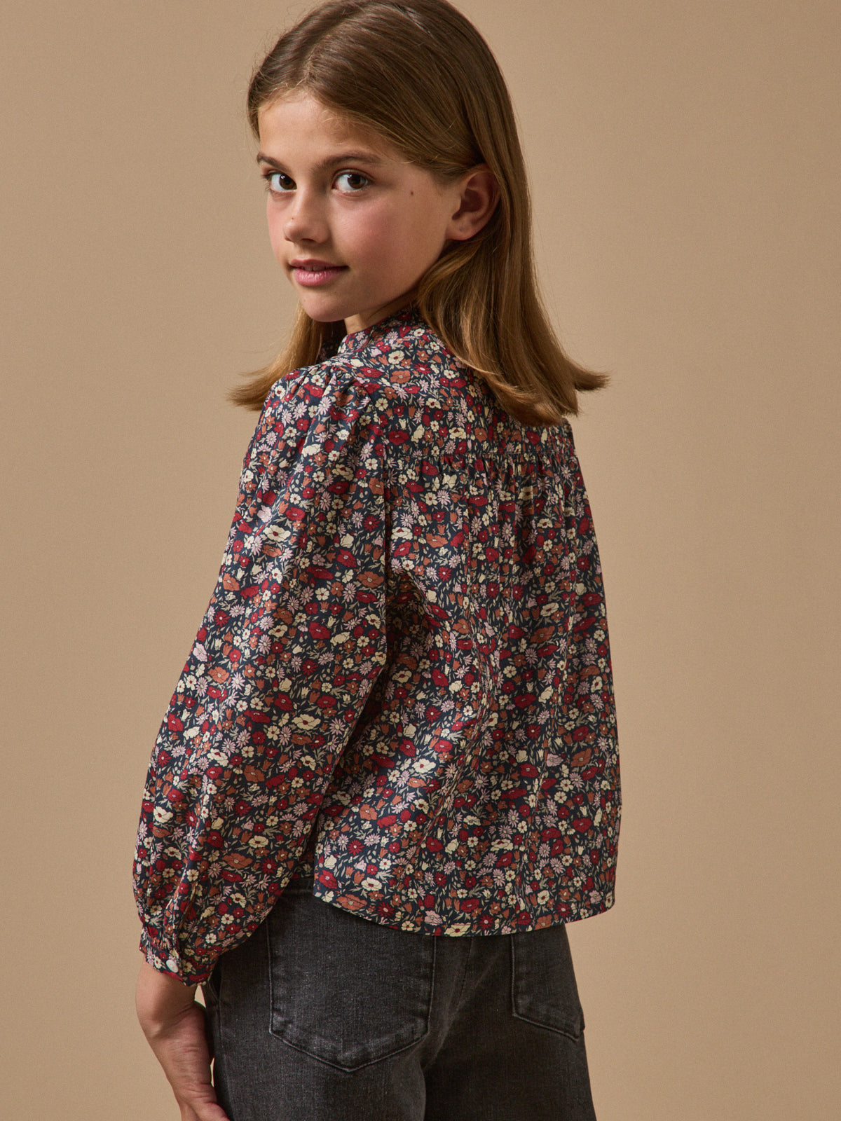 Girl's shirt made with Liberty fabric