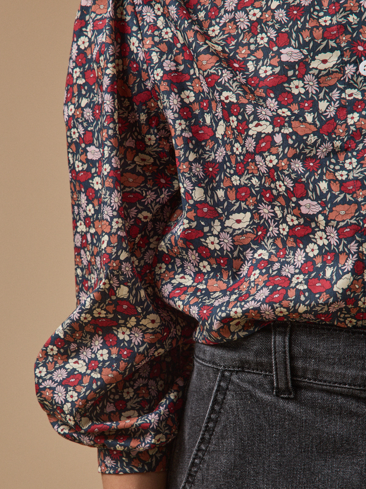 Girl's shirt made with Liberty fabric